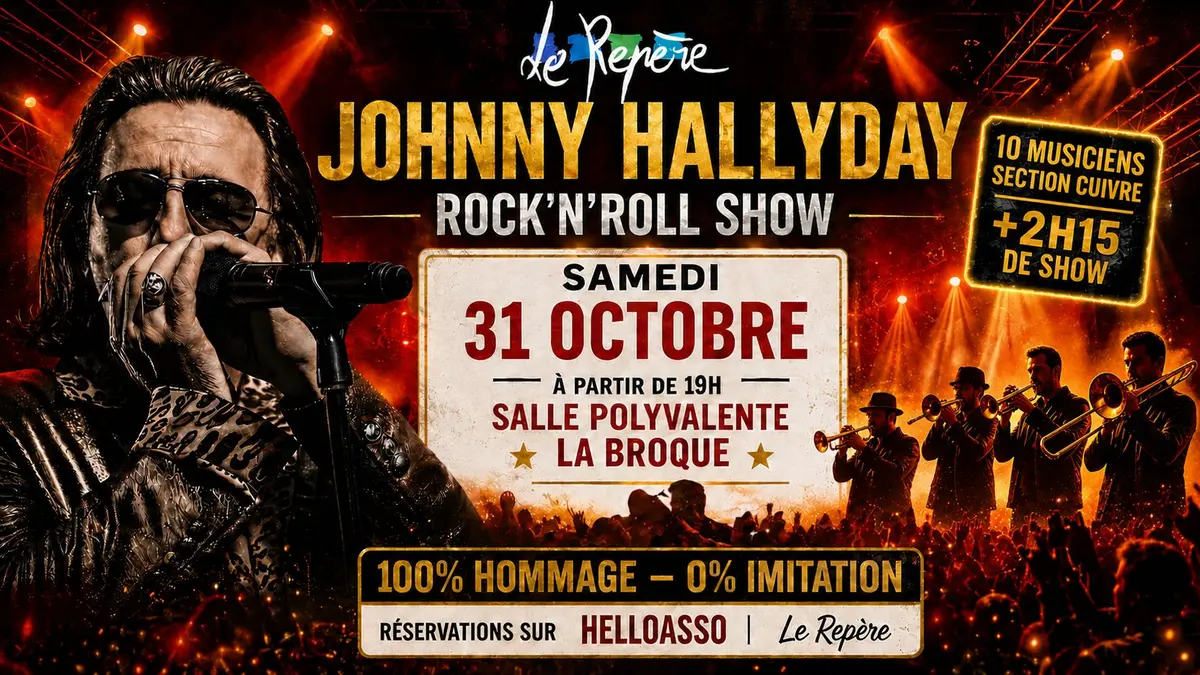Johnny Hallyday Rock'n'Roll Show, le spectale qui allume le feu ! à la Broque