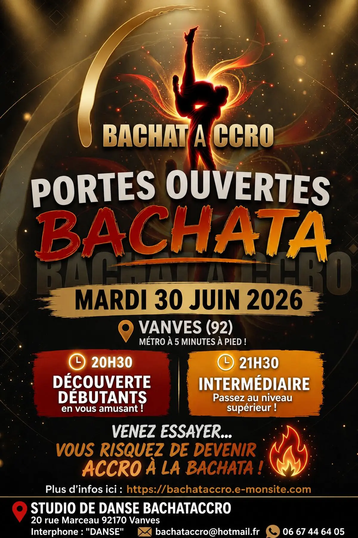 Porte ouverte gratuit soirée découverte bachata 