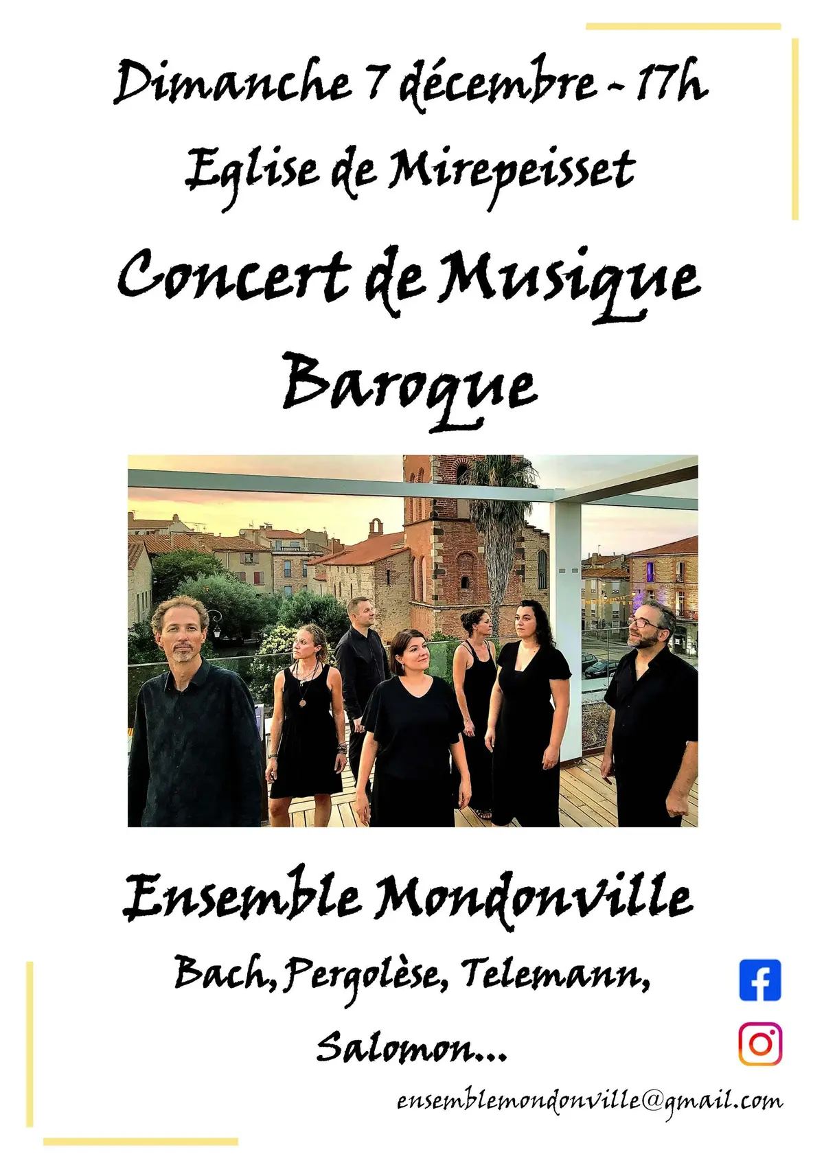 Concert baroque par l'ensemble Mondonville