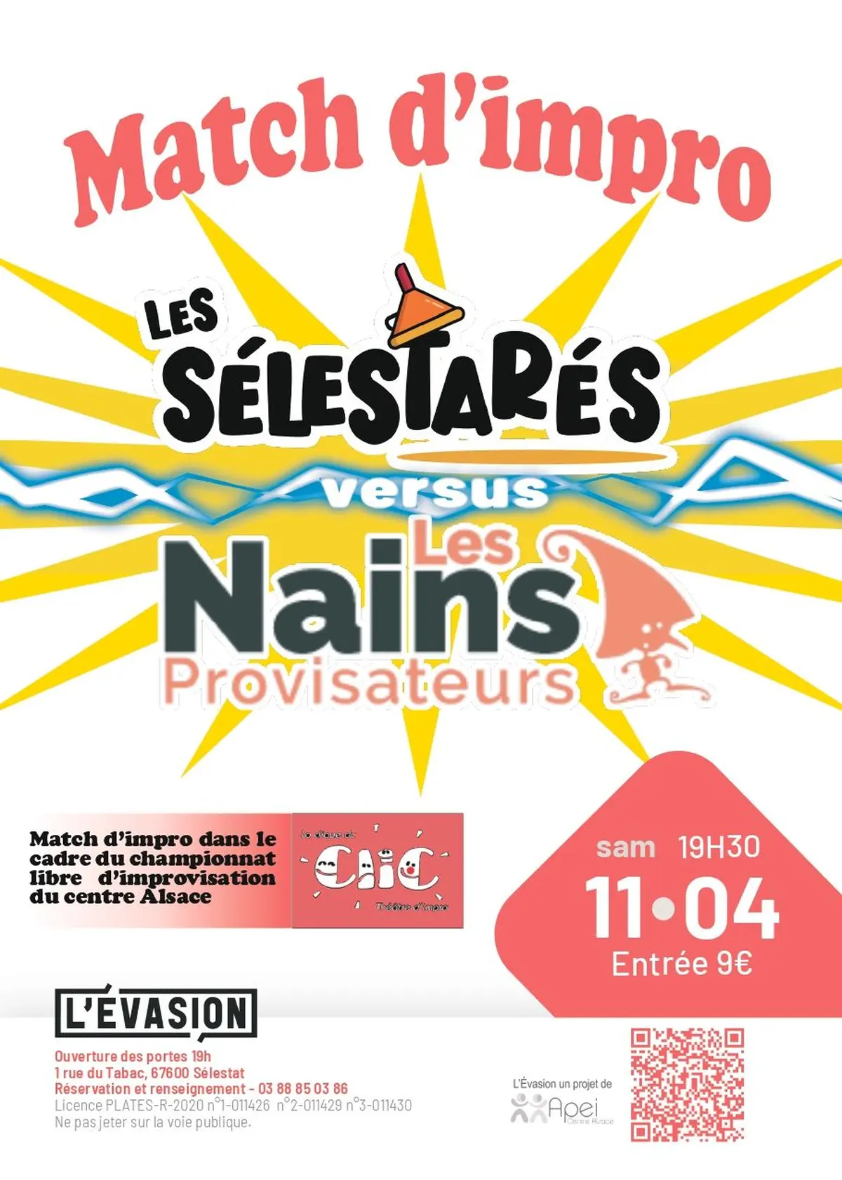 MATCH D'IMPRO Sélestarés / Les Nains Provisateurs