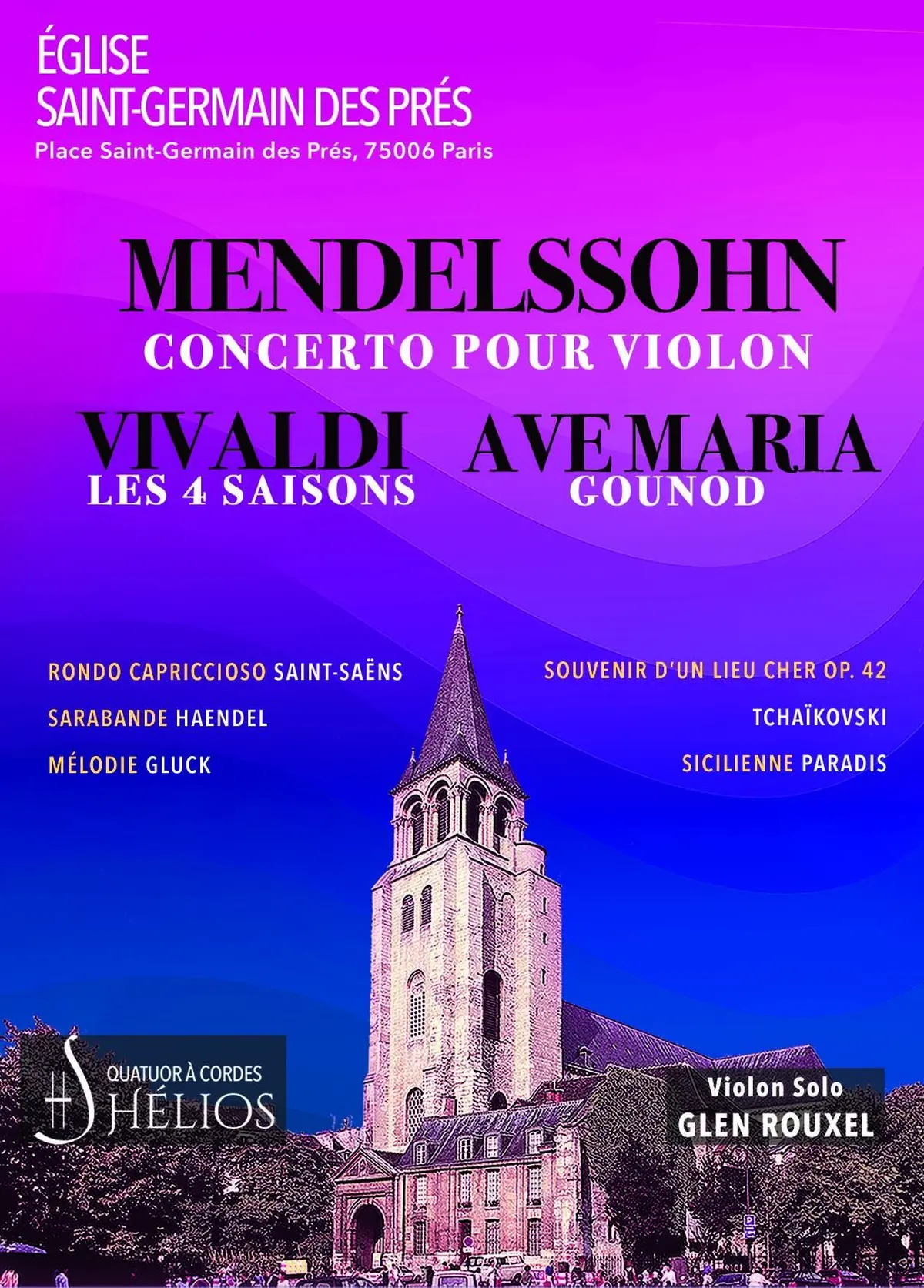 Les 4 Saisons de Vivaldi, Ave Maria, Concerto de Mendelssohn