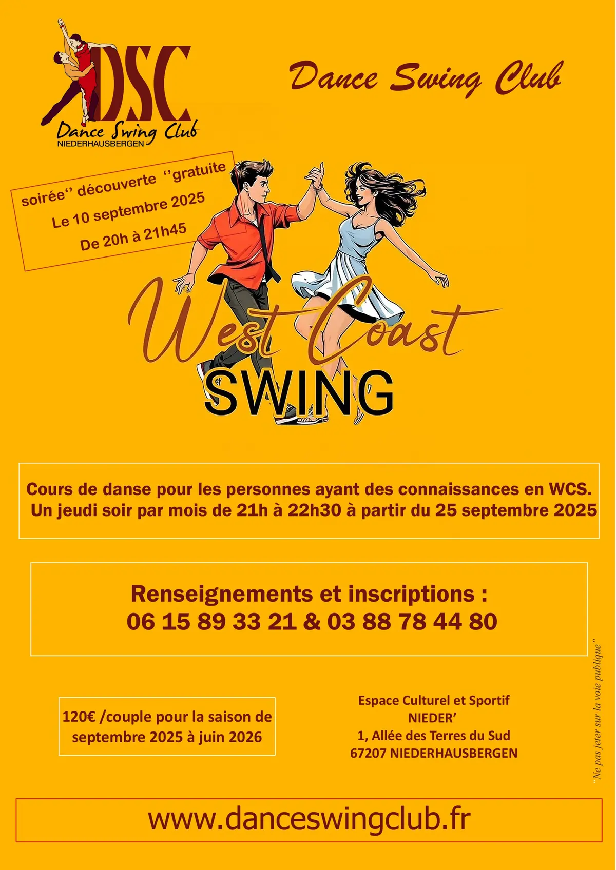 Cours de  WCS   niveau DEBUTANT  + 