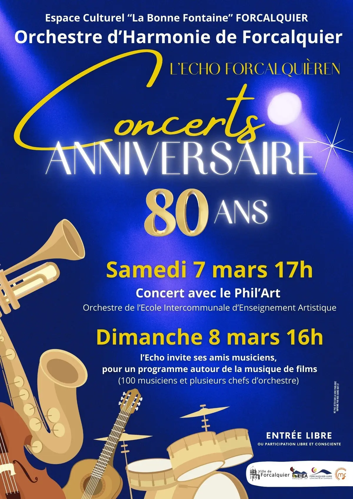 Concerts Anniversaire 80 ans