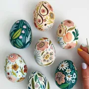Peinture sur œufs en bois avec Céline Godié d\'Ainsi Va Lavis