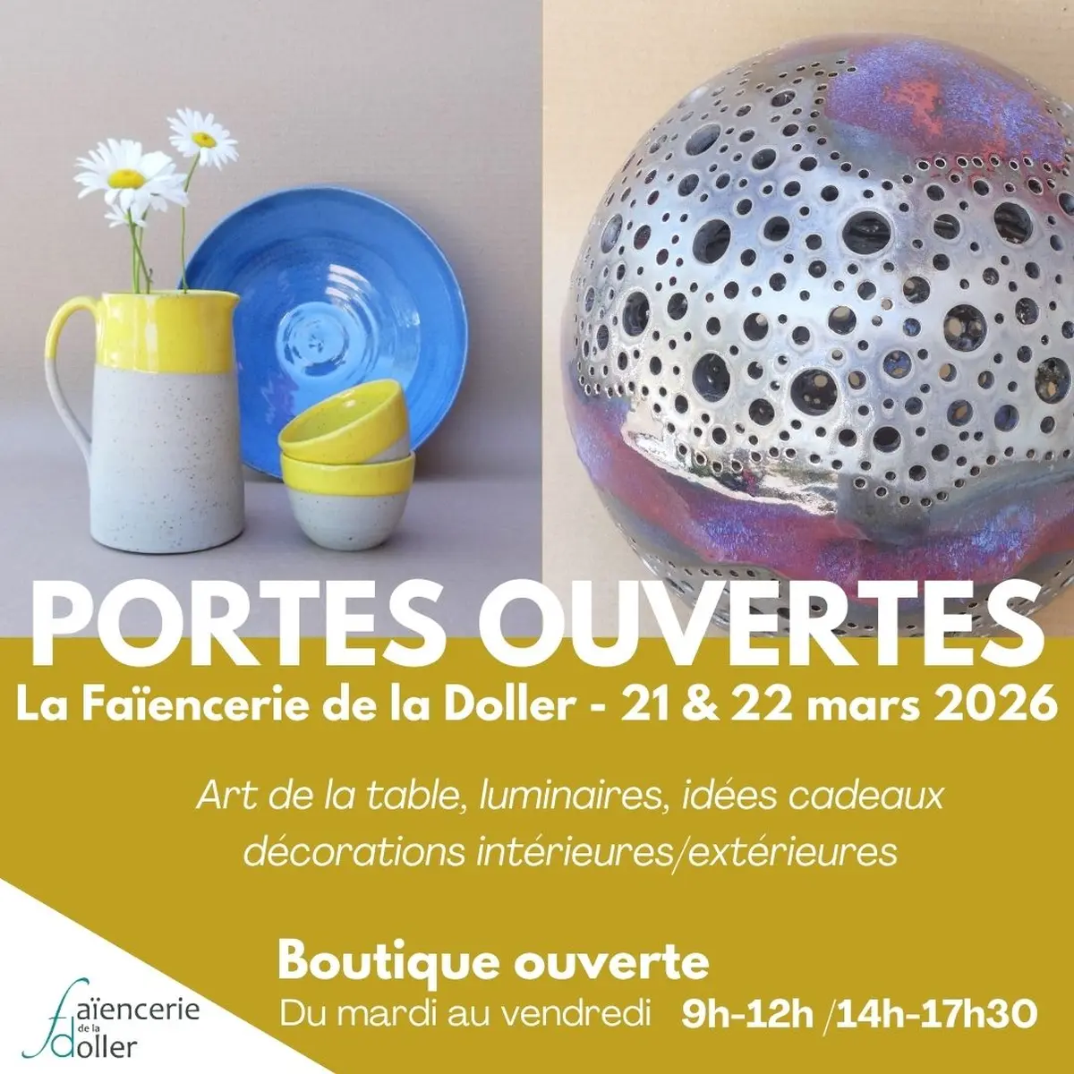 Portes ouvertes de printemps à la Faïencerie de la Doller