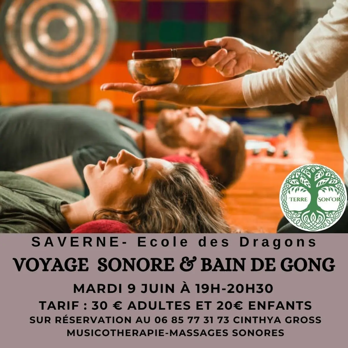 Voyage sonore bols tibétains, cristal et bain de gong sacré