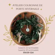 Atelier Couronne de porte hivernale