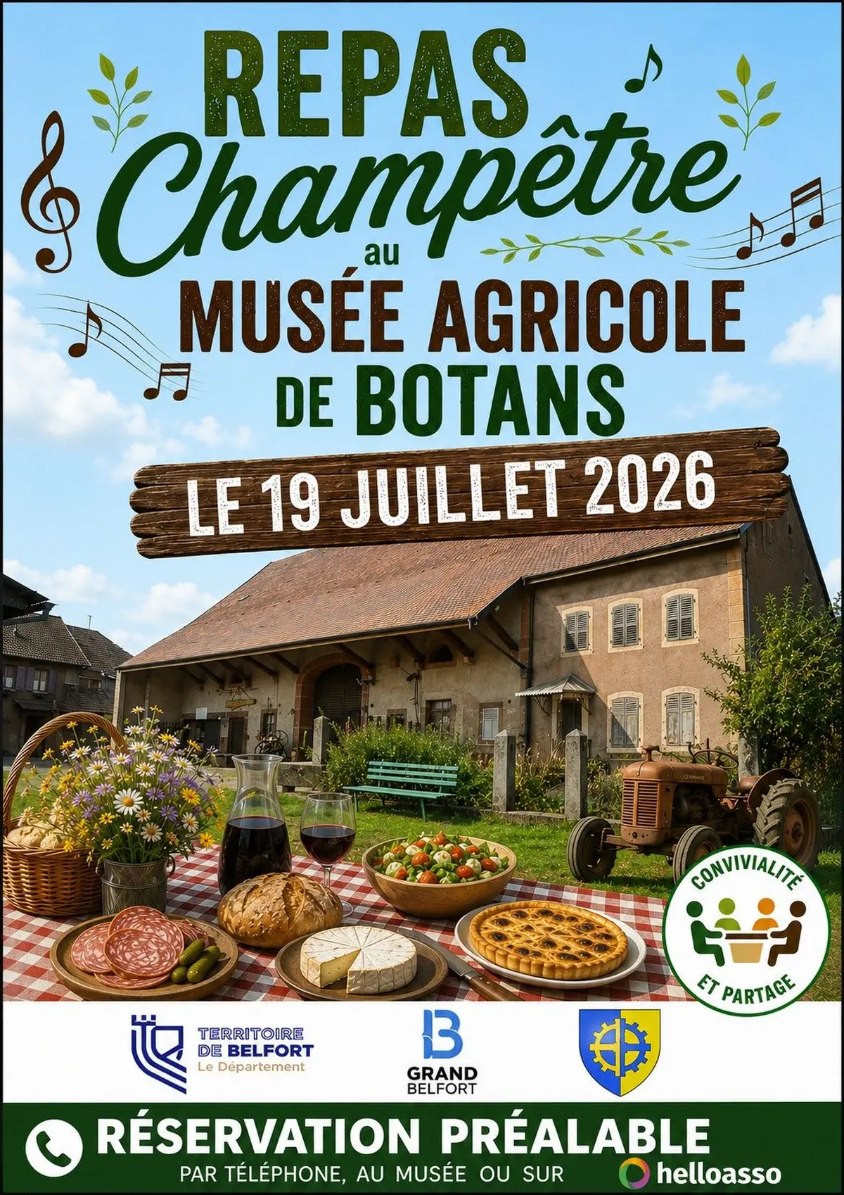 Repas champêtre au musée agricole de Botans