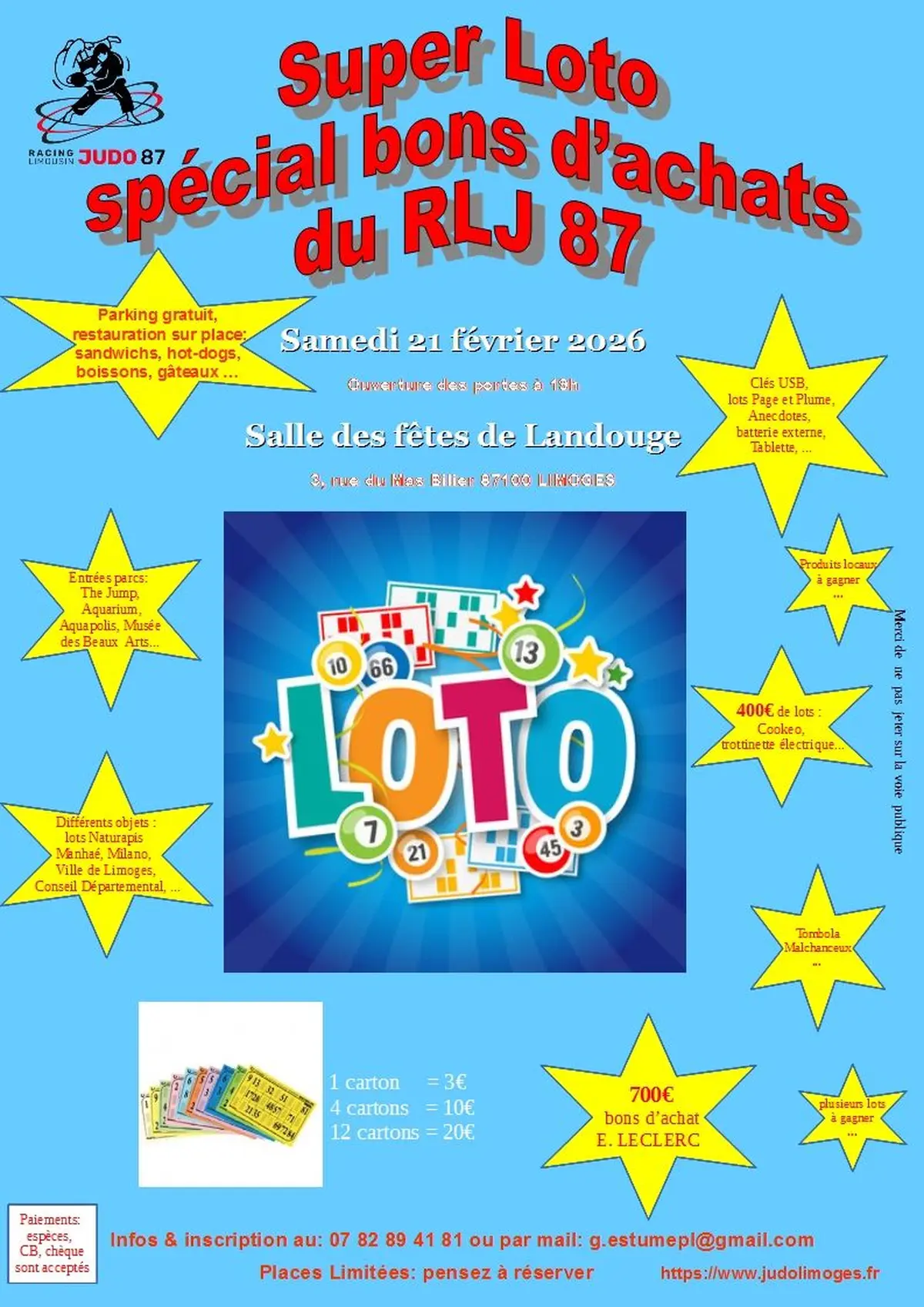 Super loto du racing Limousin judo 87