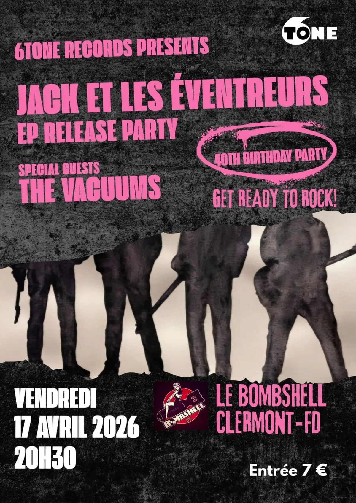 Concert Jack et les éventreurs / The Vacuums,  Le Bombshell -TONE RECORDS
