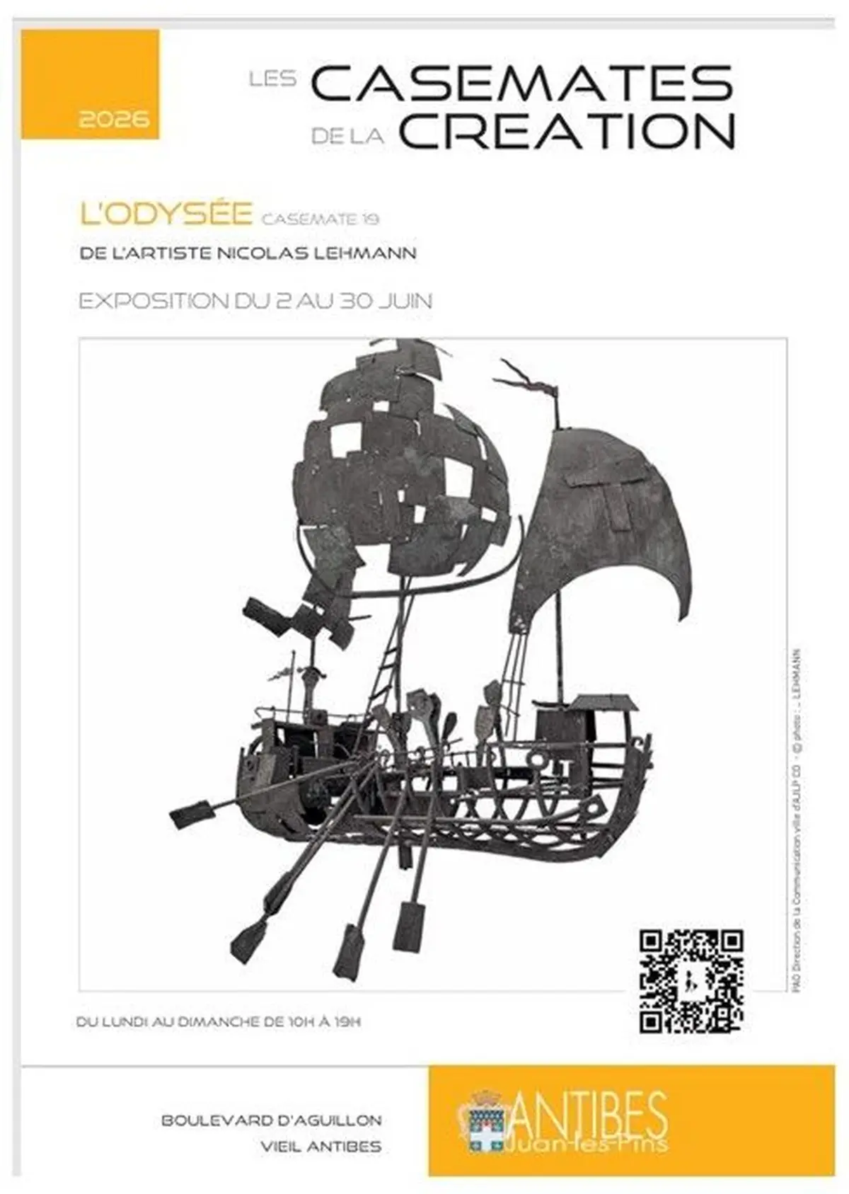 Exposition L'Odysée de Nicolas Lehmann sculptures monumentales