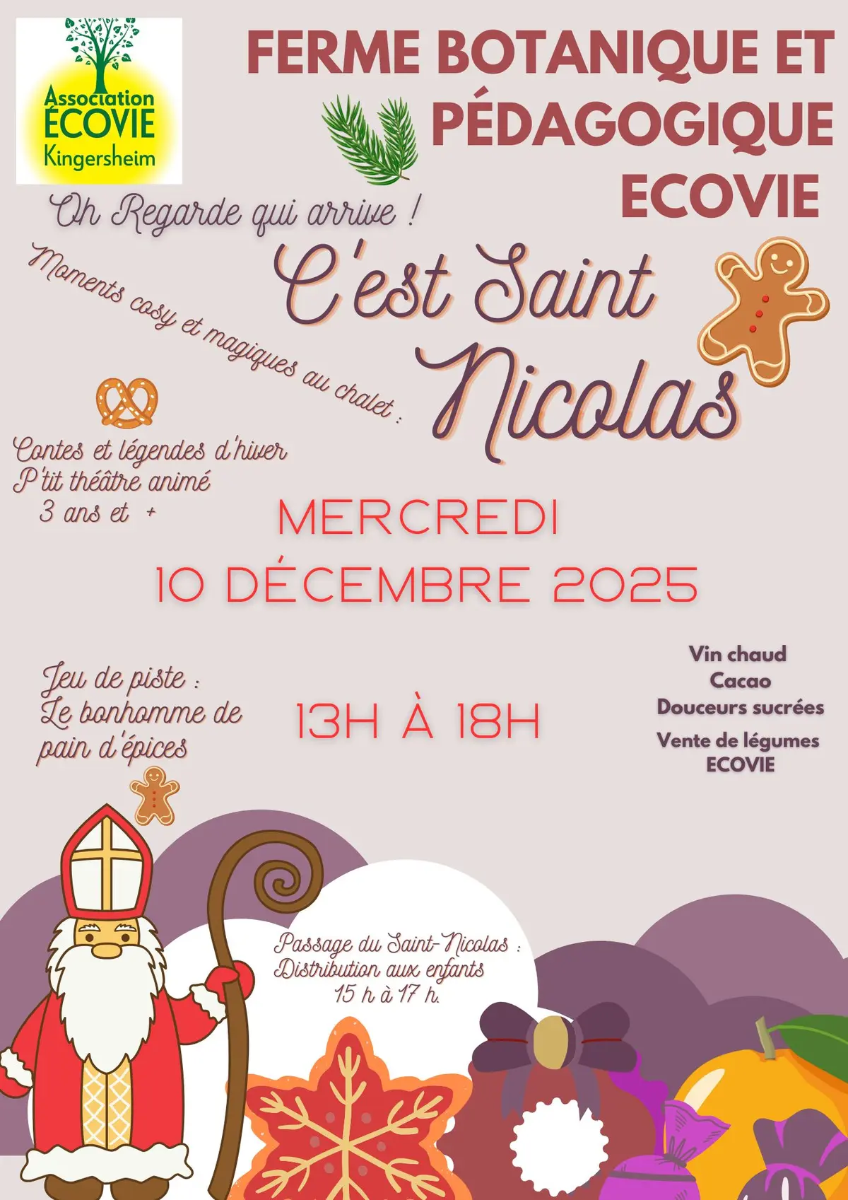 Fête de la Saint Nicolas ferme Écovie Kingersheim 