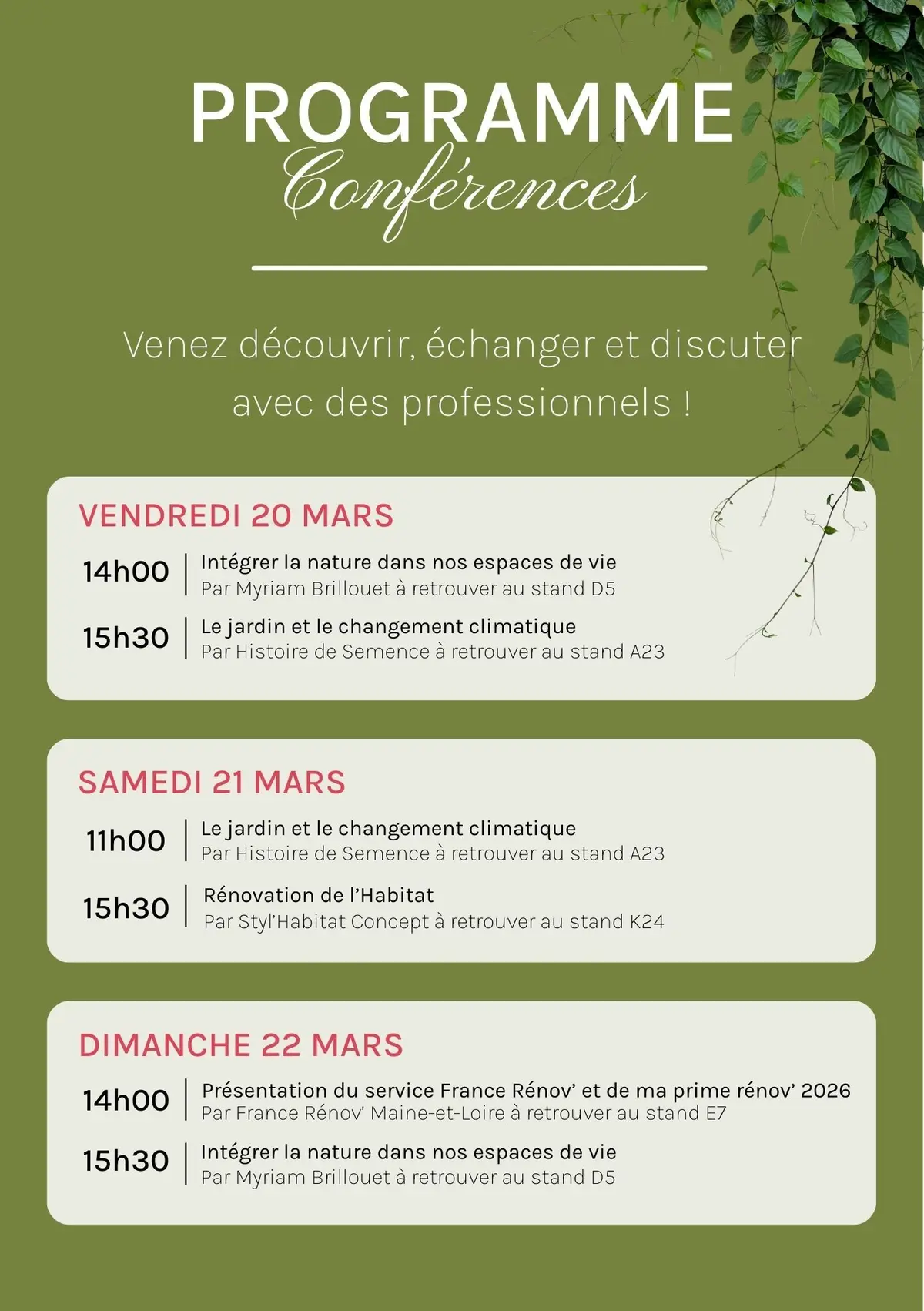 Conférence - Le jardin et le changement climatique
