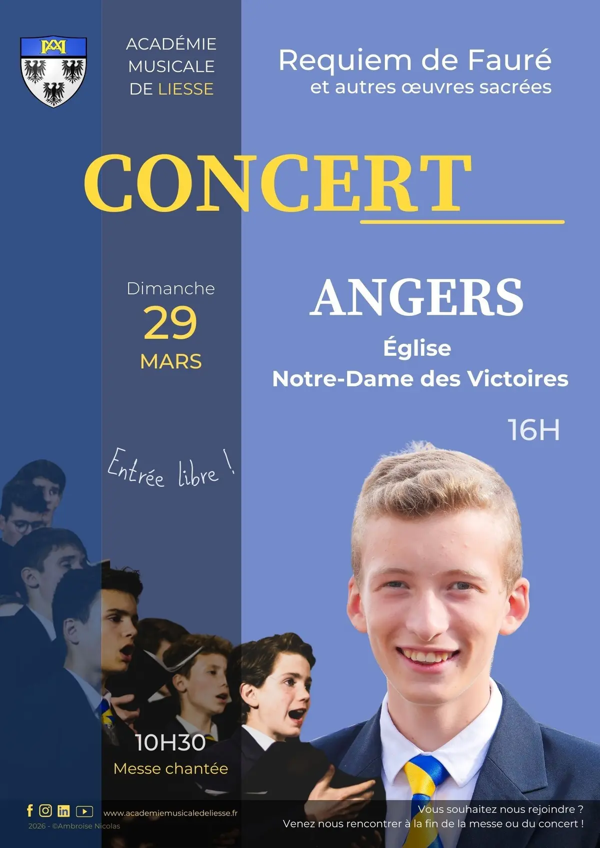 Concert d'œuvres sacrées Angers