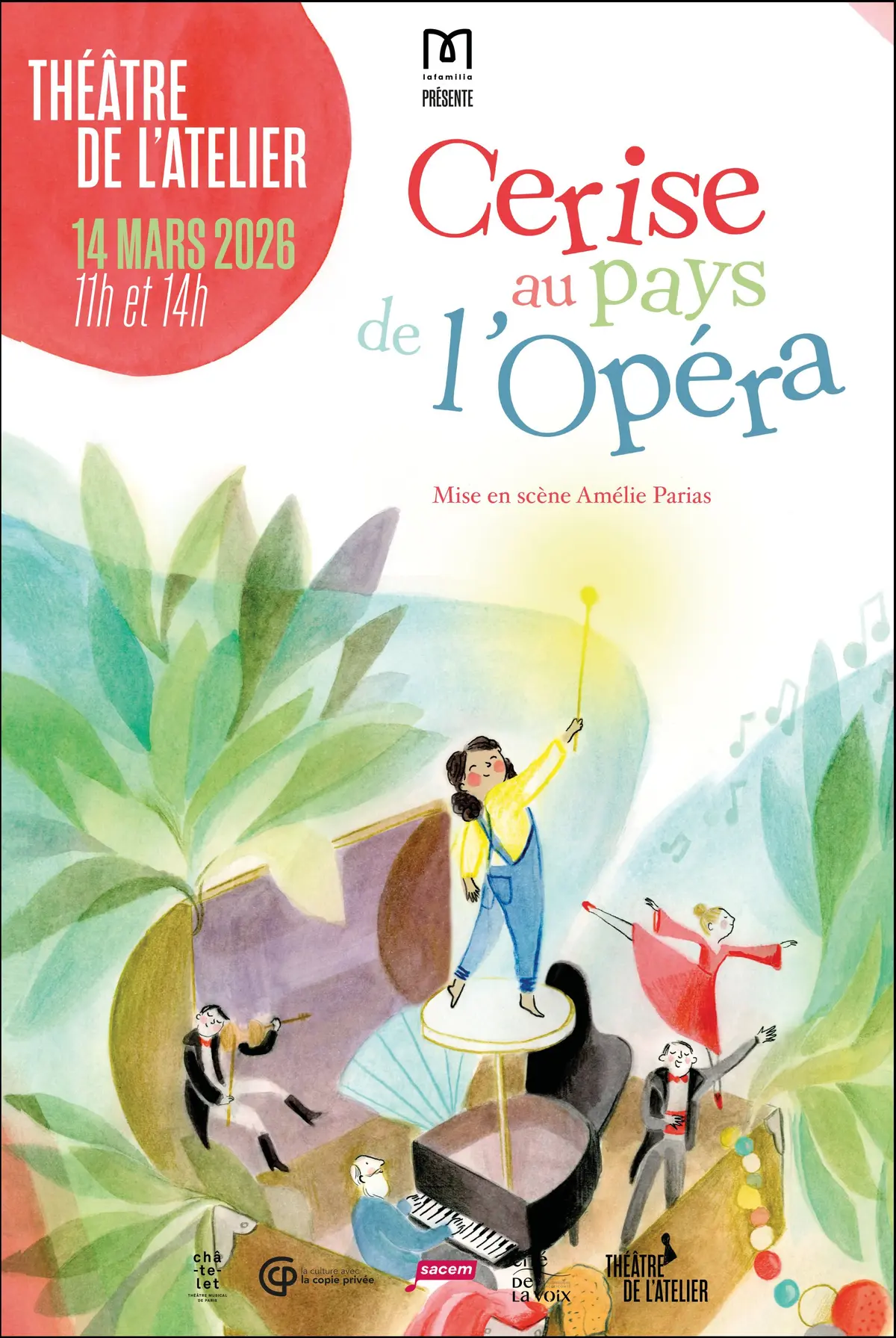 Cerise au pays de l'opéra - spectacle jeune public au Théâtre de l'Atelier