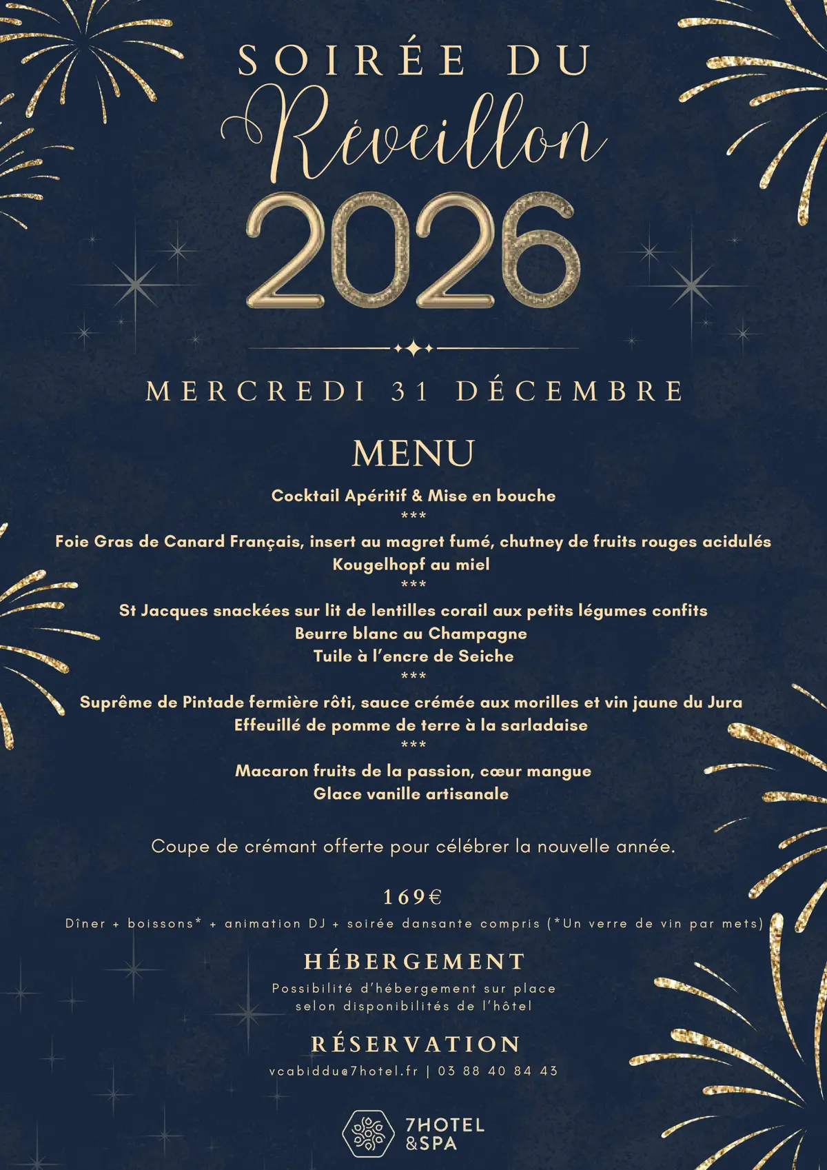 Réveillon 2026 au 7Hotel&Spa 