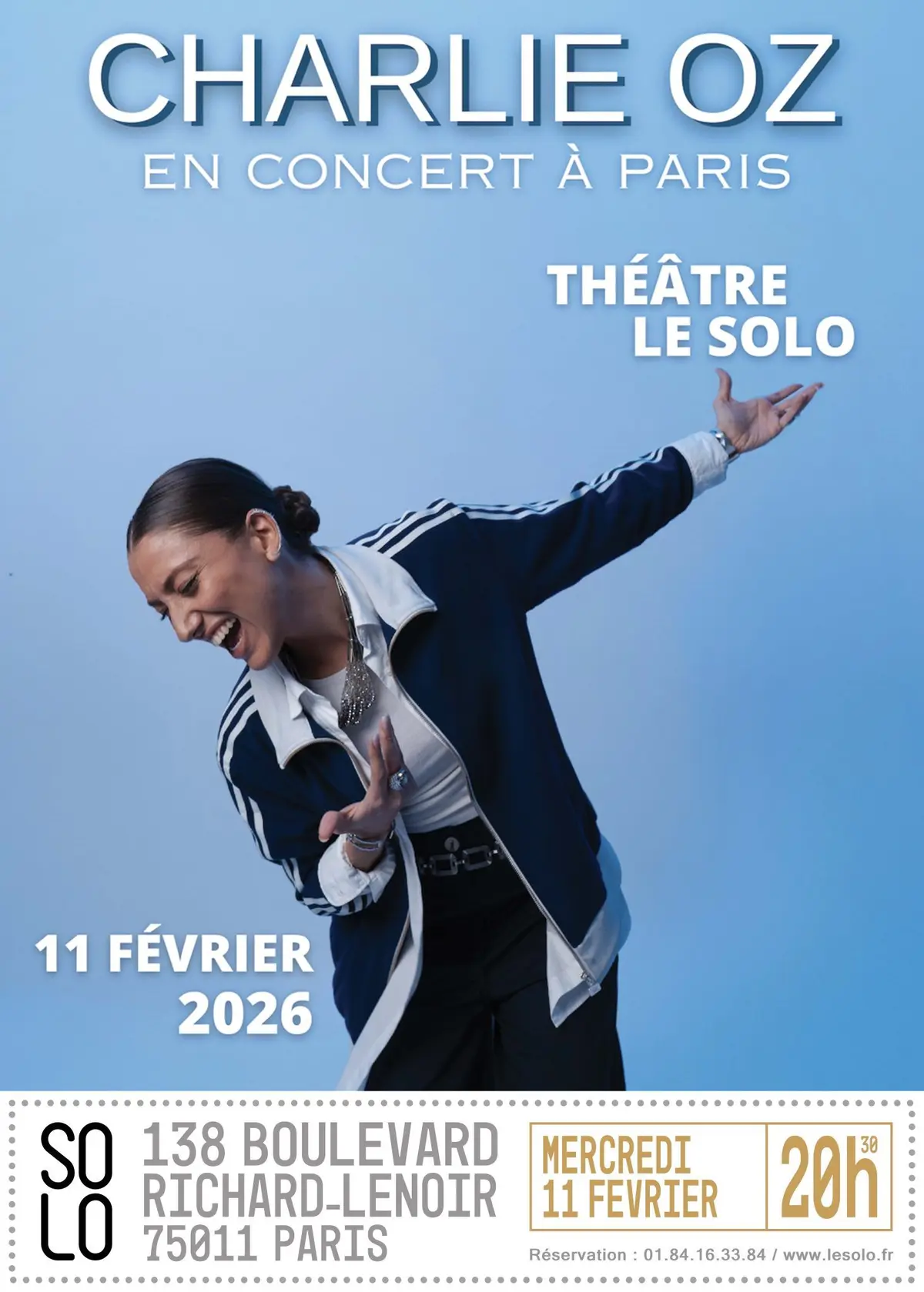 Charlie Oz en concert au Théâtre SOLO (Paris 11e)