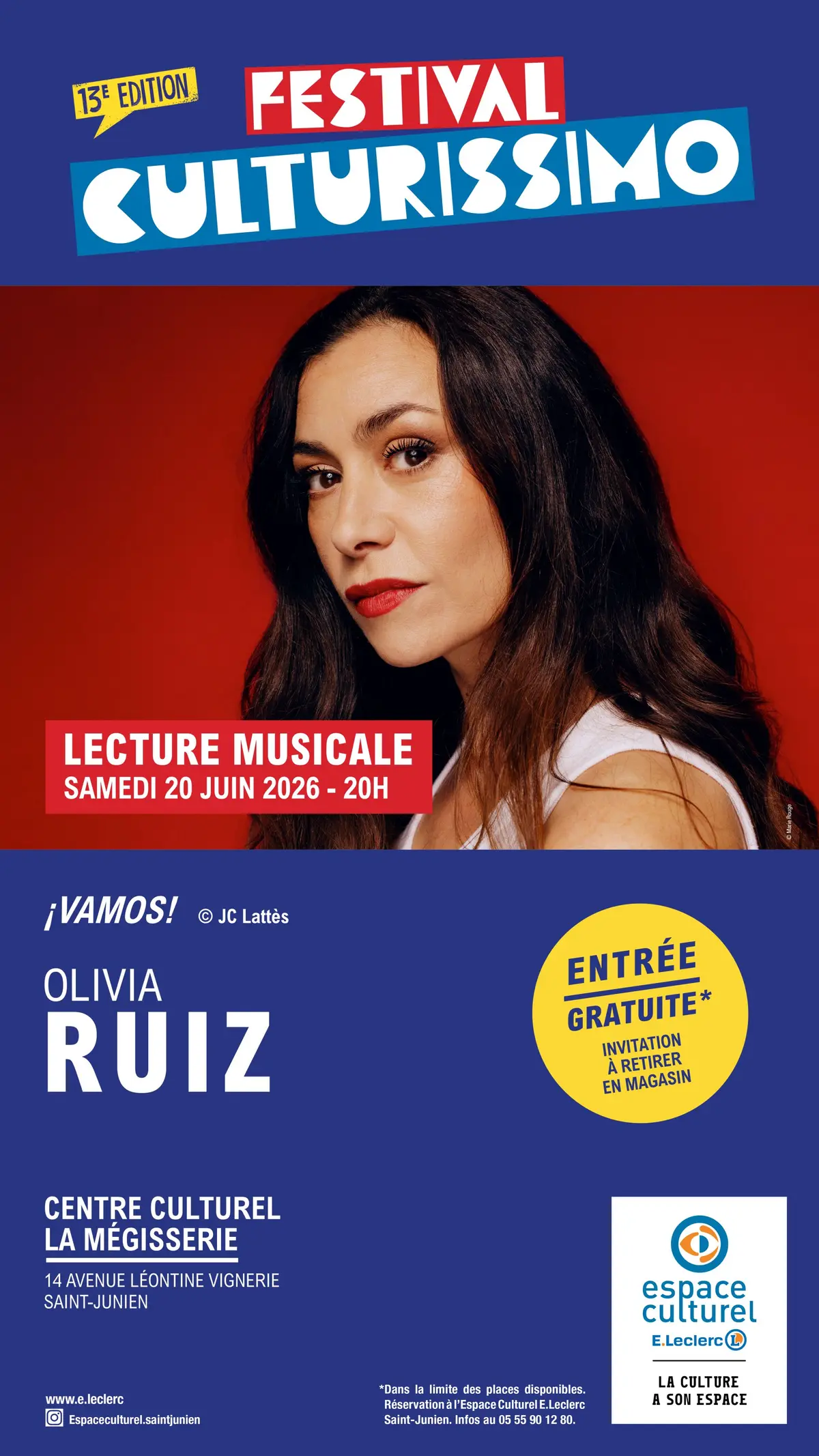 Festival Culturissimo - Lecture musicale d'Olivia Ruiz