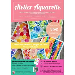 Atelier aquarelle Joie des couleurs, magie de l'eau