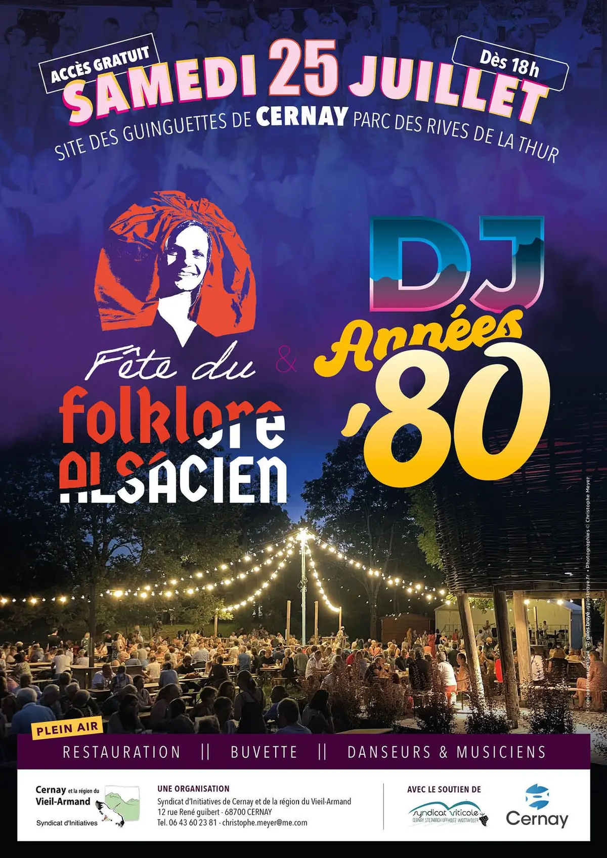 Soirée du folkore alsacien et DJ année 80 à la Guinguette