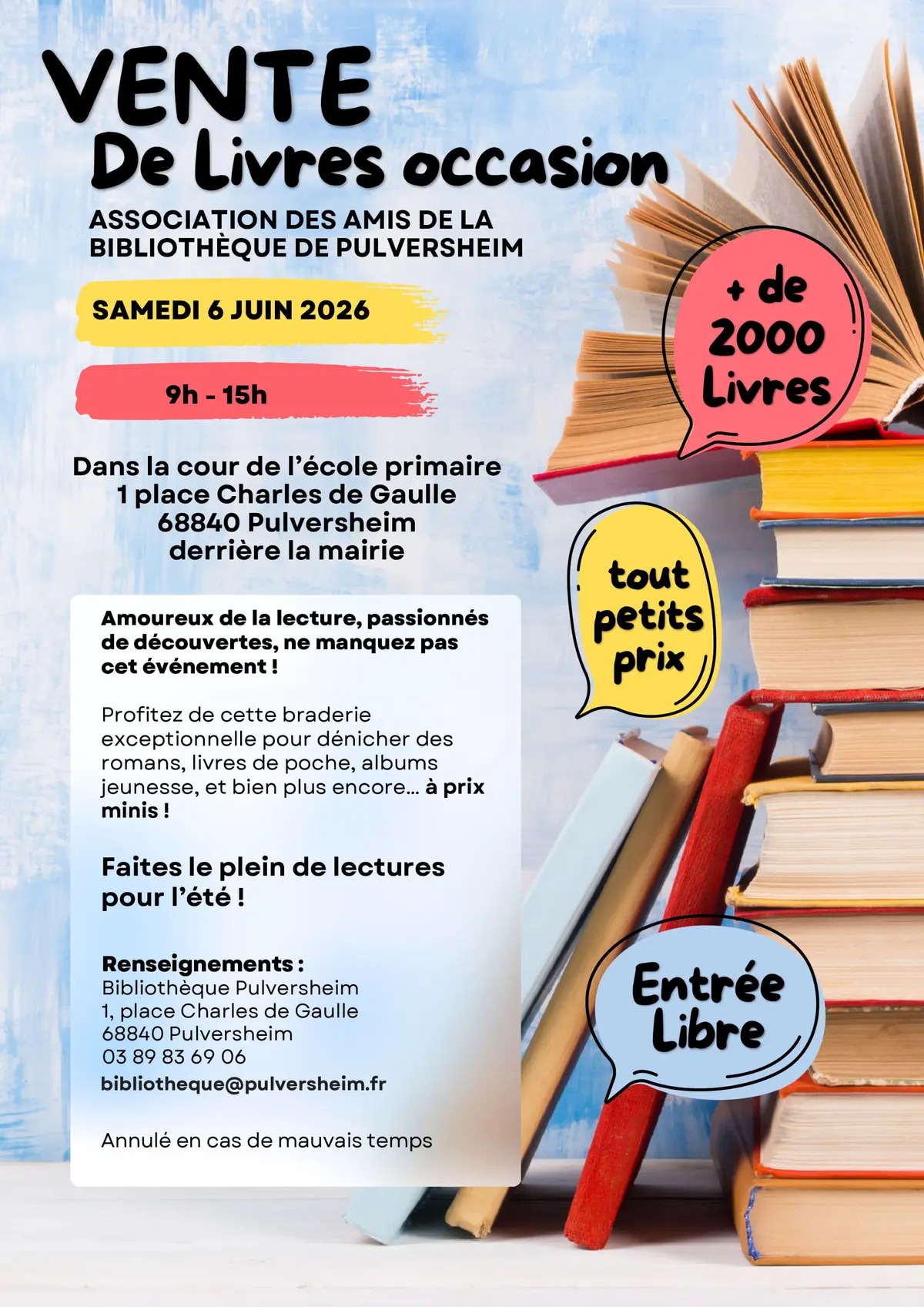 Vente de livres d'occasion