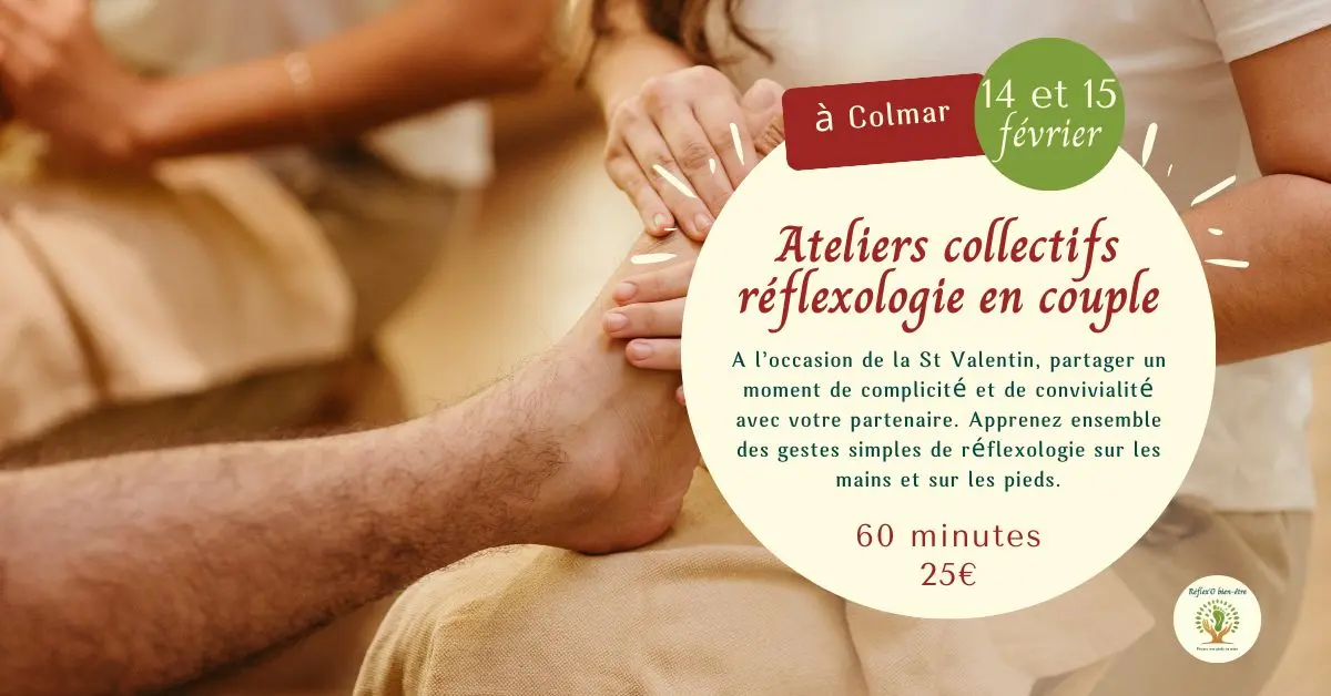 Ateliers collectifs de réflexologie en couple Spécial St Valentin