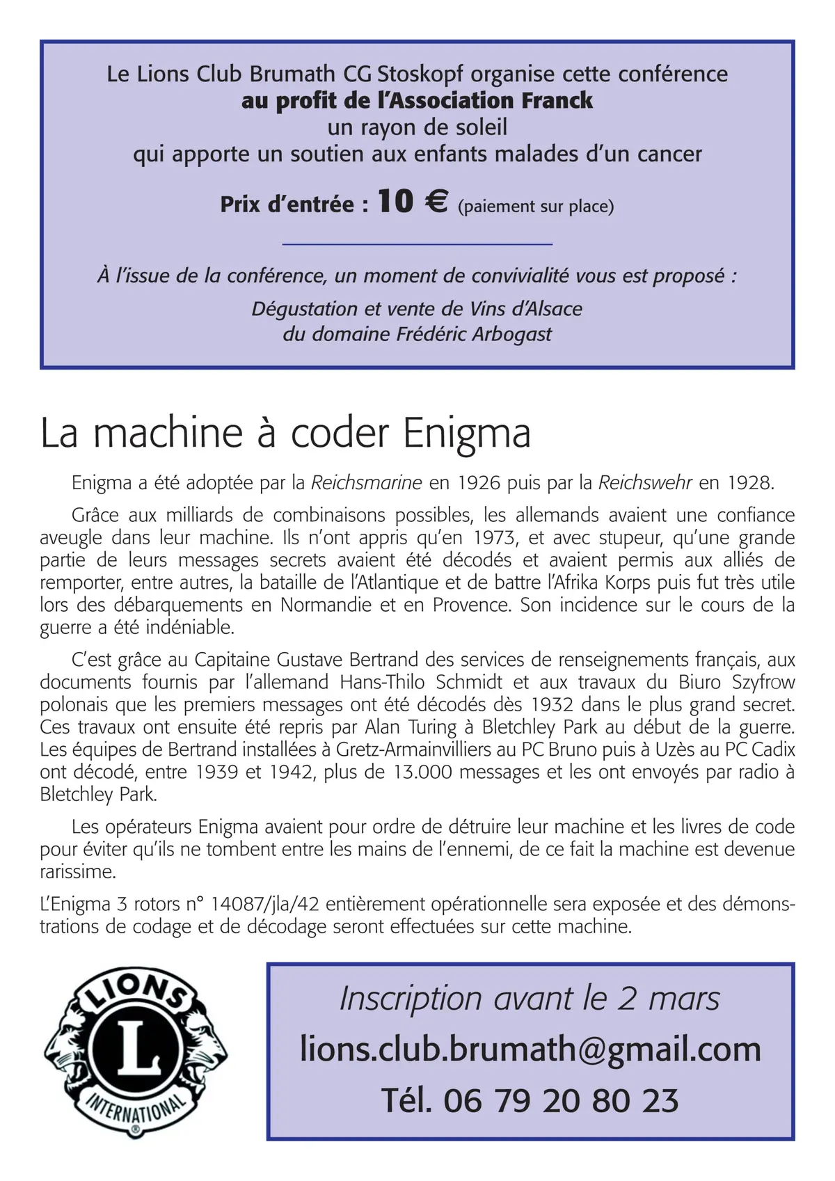Le mythe Enigma - Espionage 39/45 : conférence-débat - par Edmond Kern