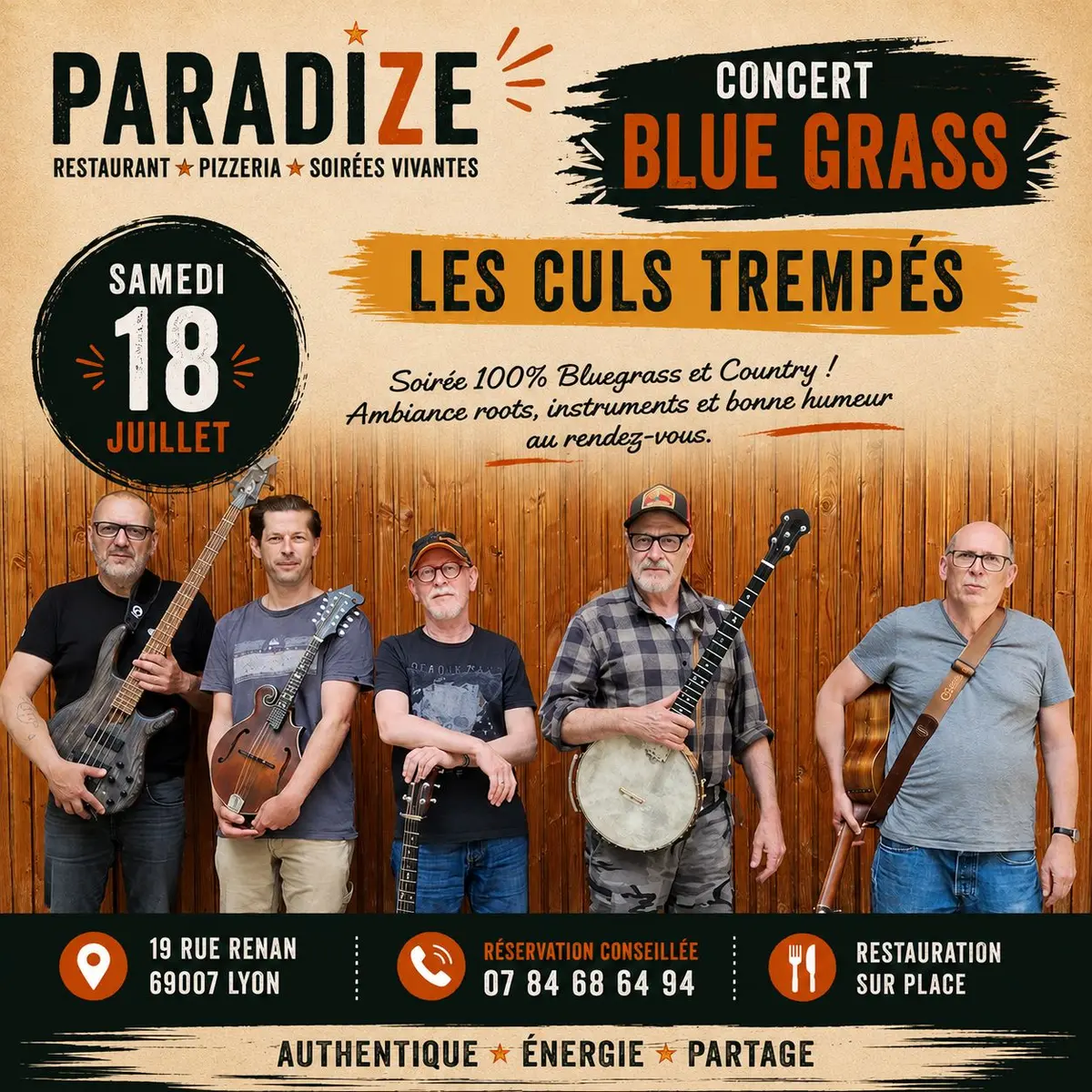 Diner Concert FOLK Blue grass