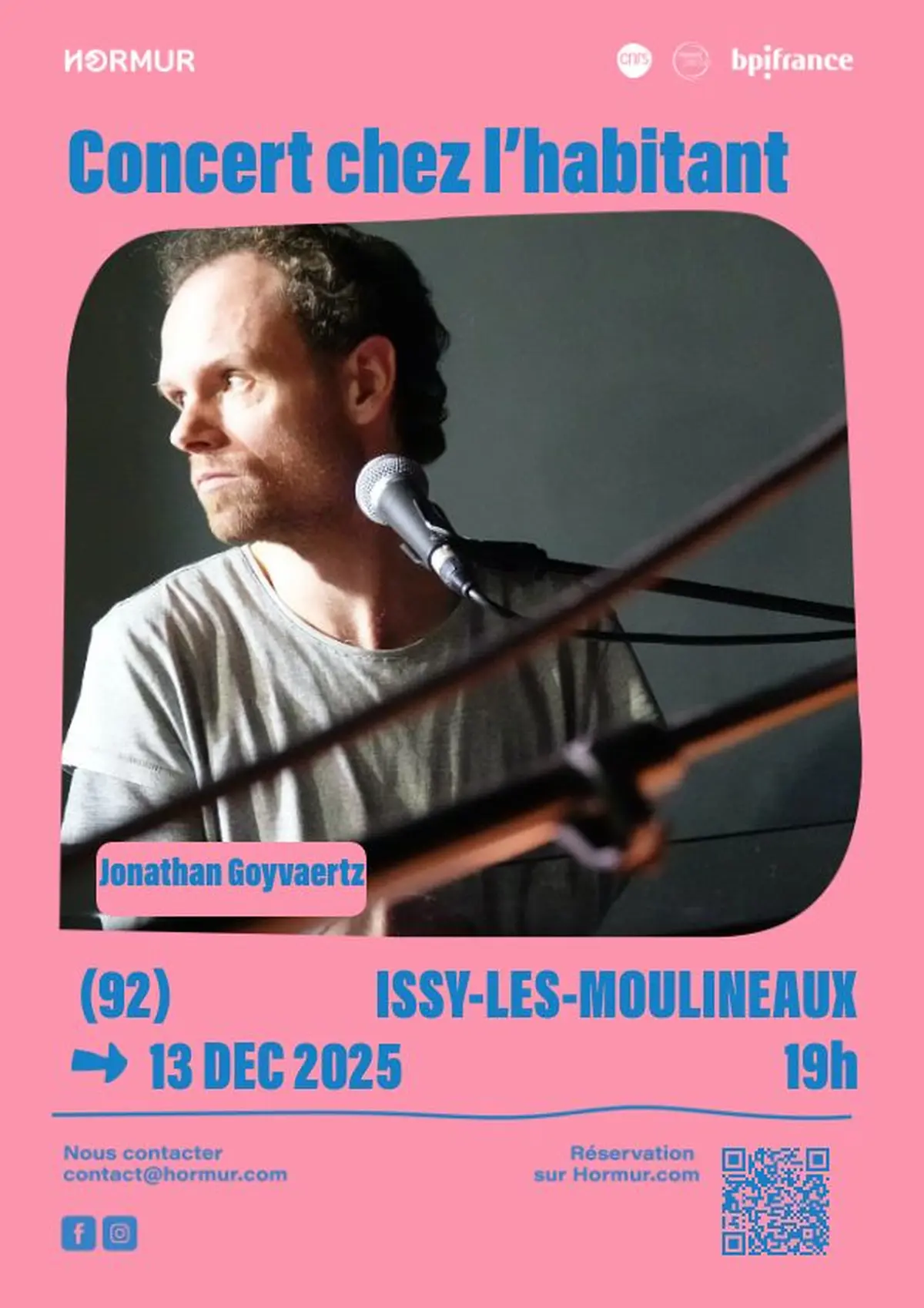 Concert chez l’habitant avec Jonathan Goyvaertz à Issy-les-Moulineaux