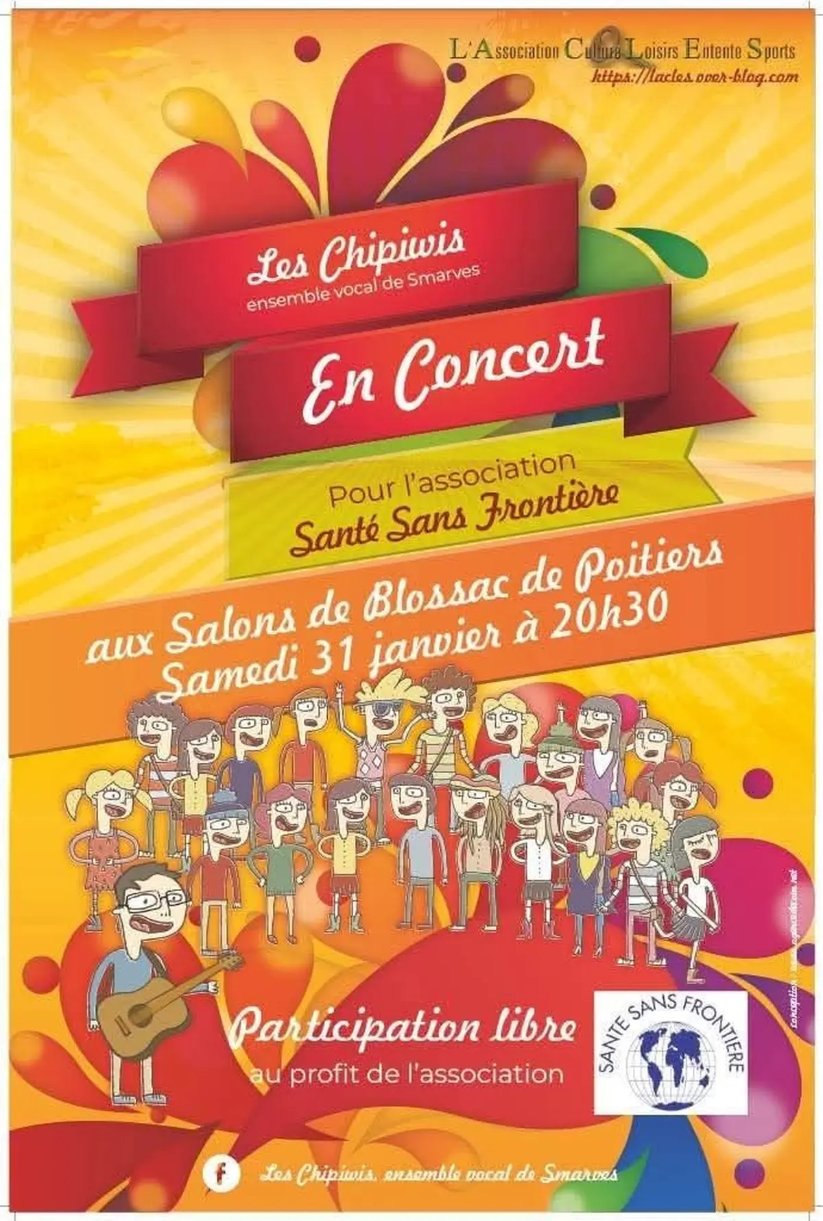 Concert Au profit de l’association Santé Sans Frontière Avec Les Chipiwis