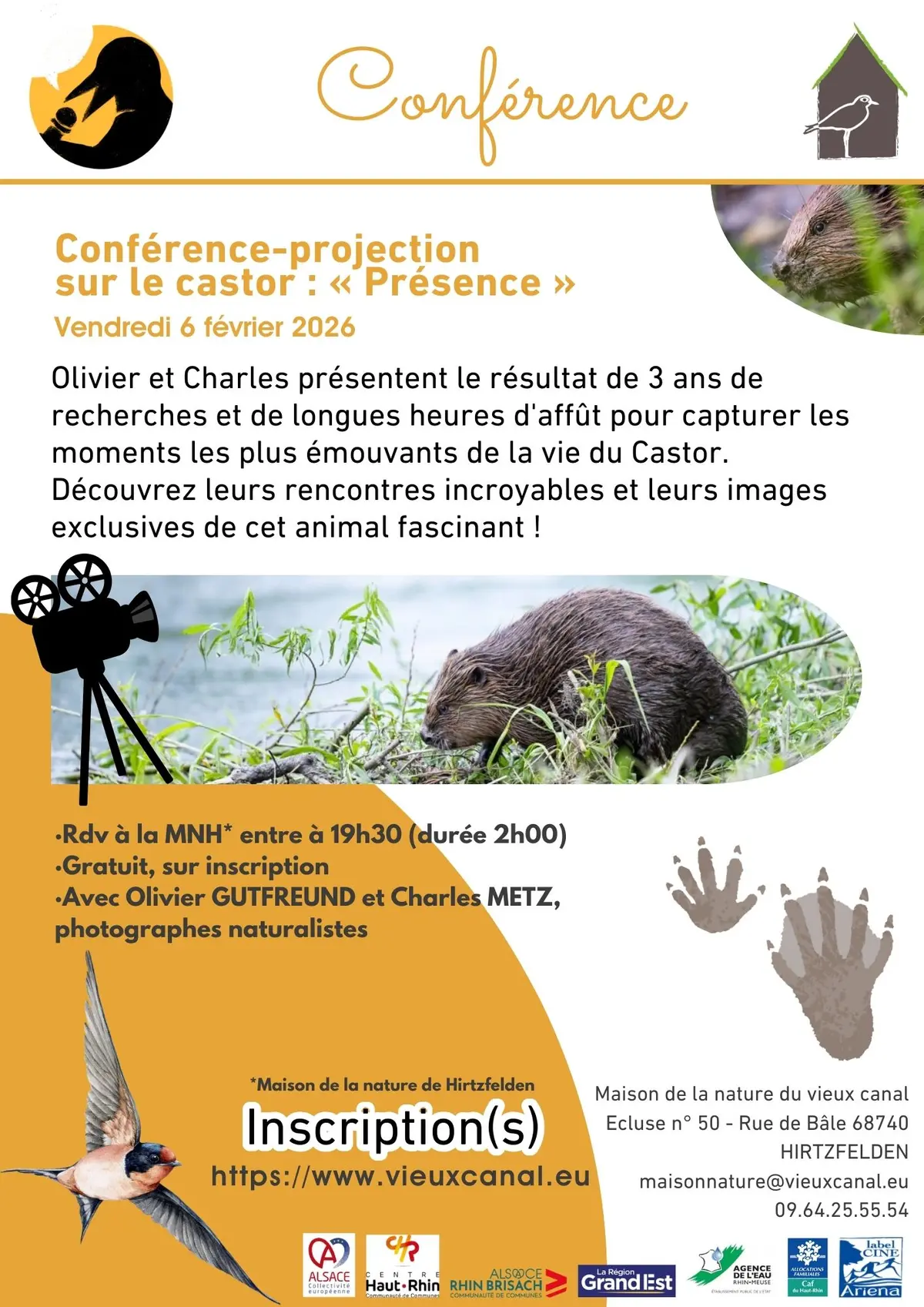 Conférence / projection sur le castor  Présence 