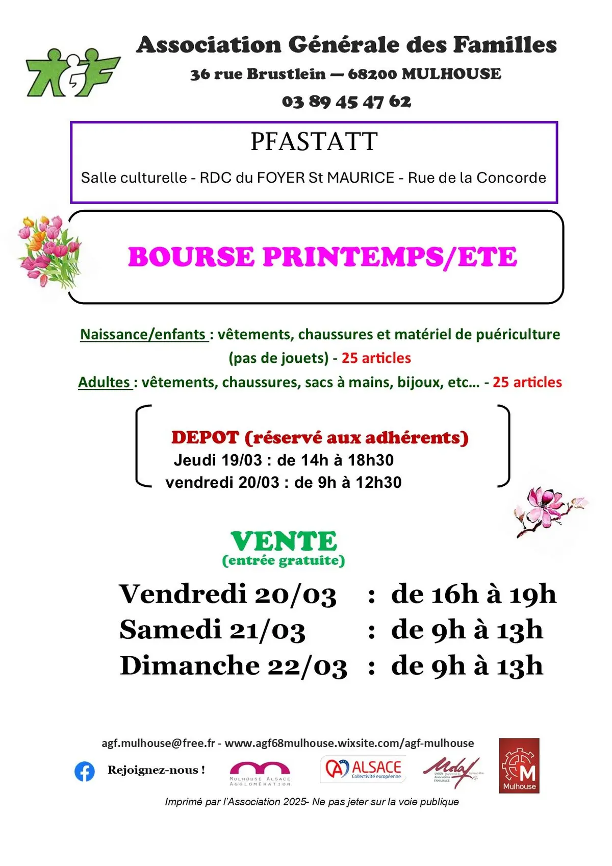 Bourse printemps / été