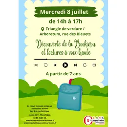 Mediatheque sur l'herbe - Découverte de la Bookinou et lectures à voix haute