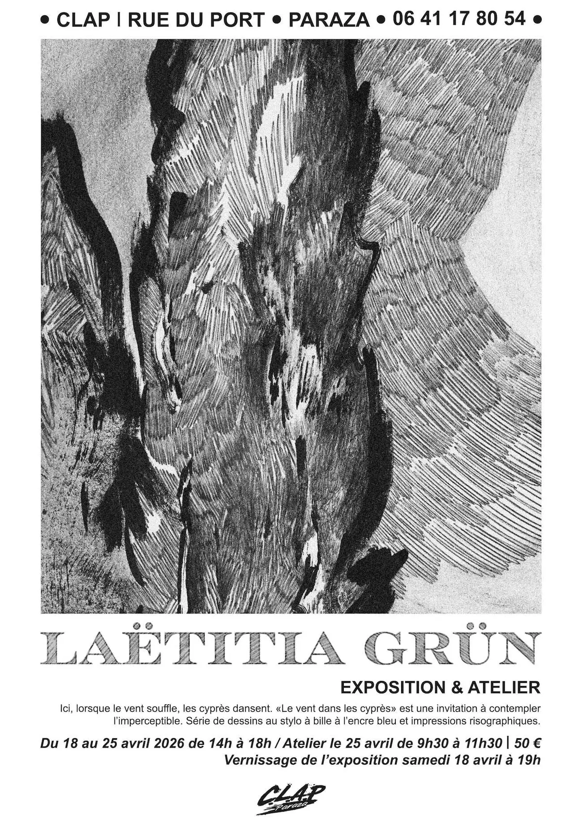 Exposition Le Vent dans les Cyprès I Laëtitia Grün