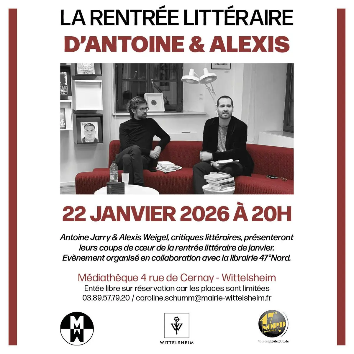 Rendez-vous littéraire d'Antoine et Alexis