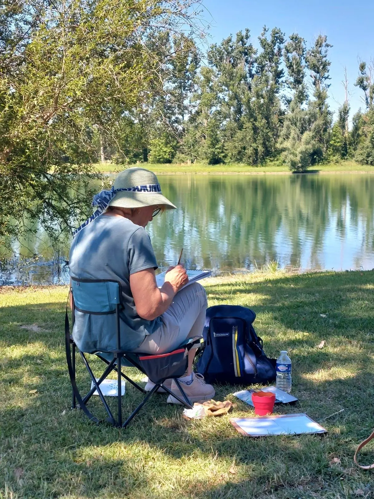 stage d'aquarelle en pleine nature