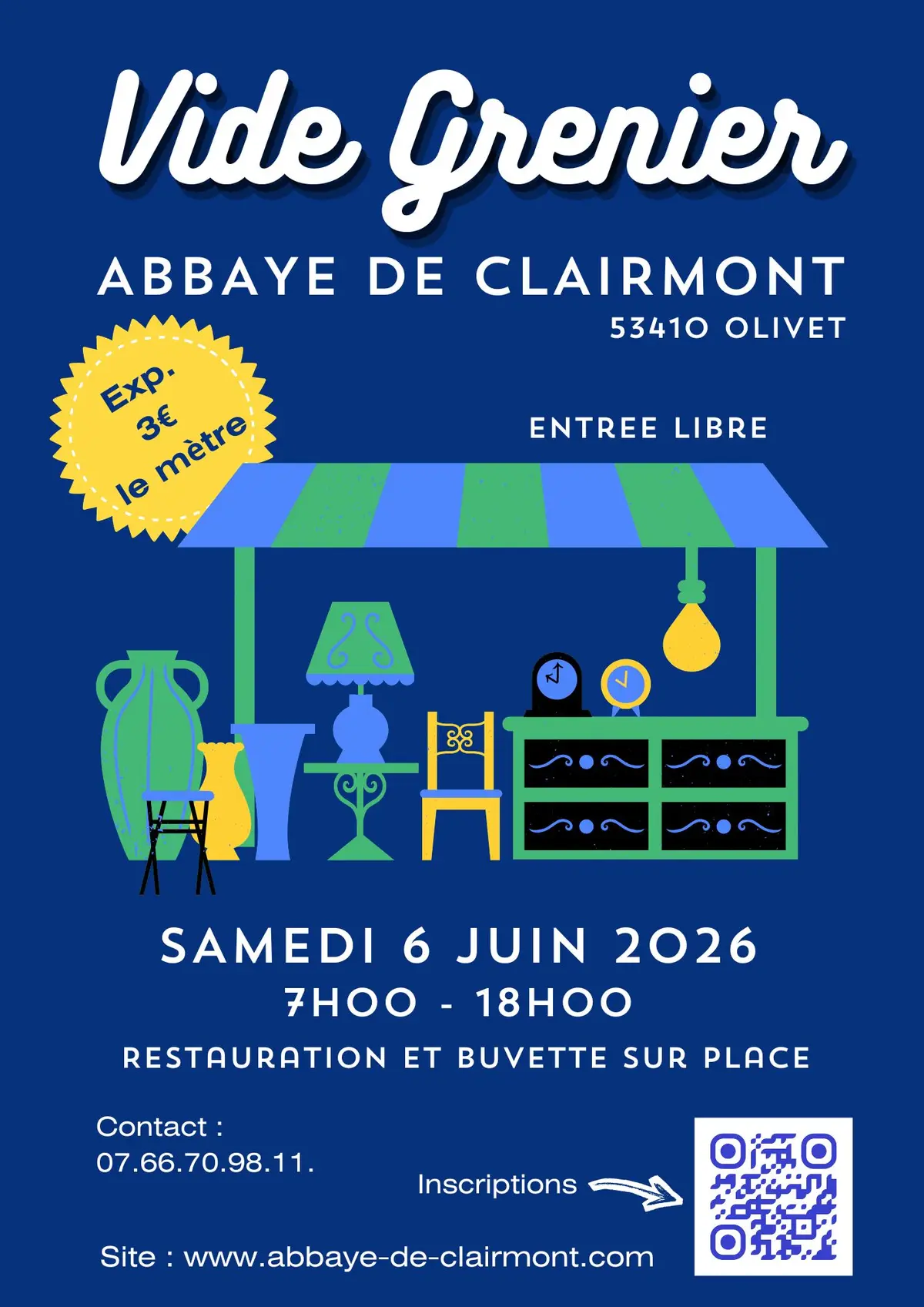 4ème édition du vide-grenier de l'Abbaye de Clairmont