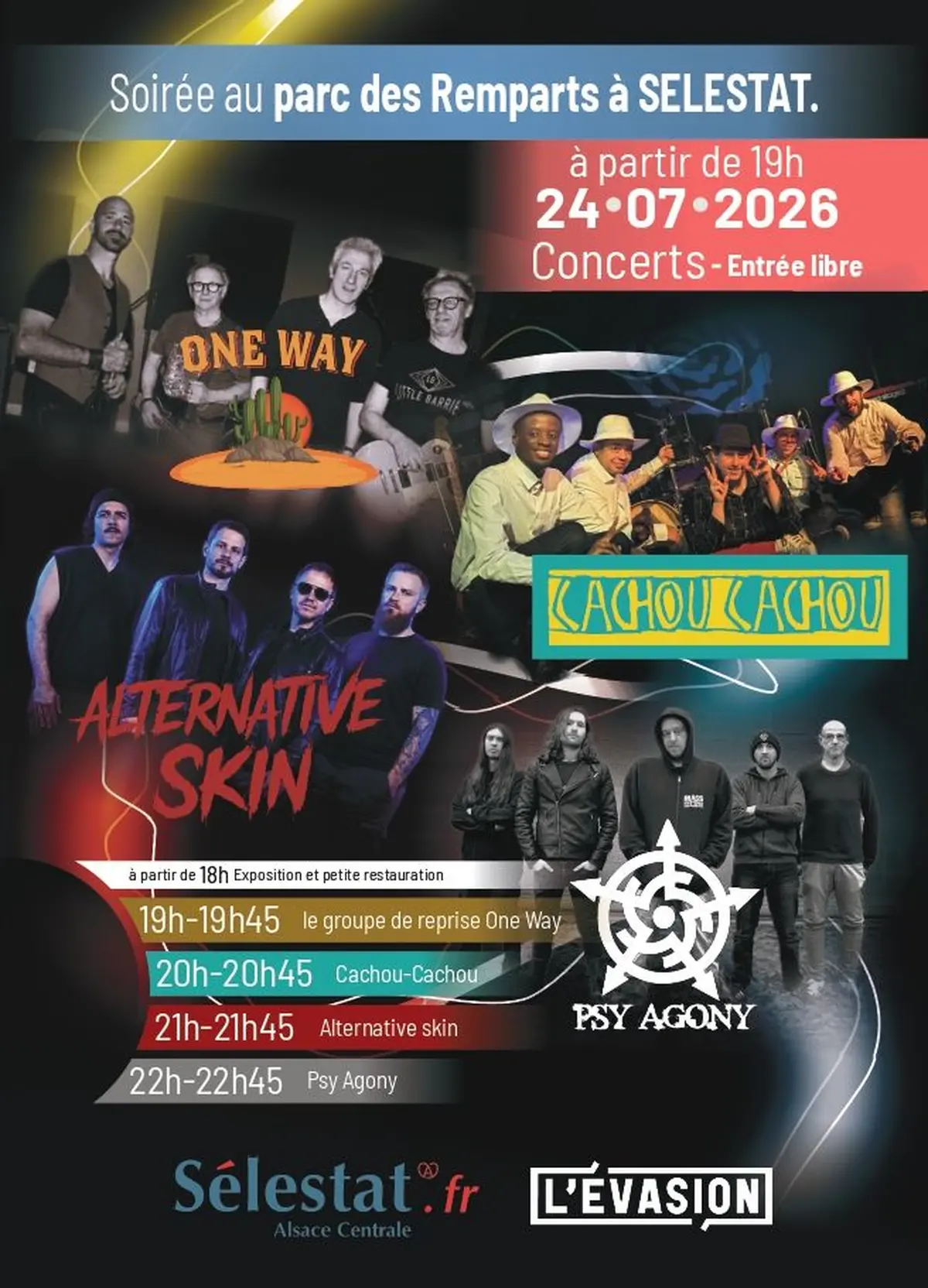 Soirée L'Évasion aux Remparts de Sélestat - du Rock dans tous ces états