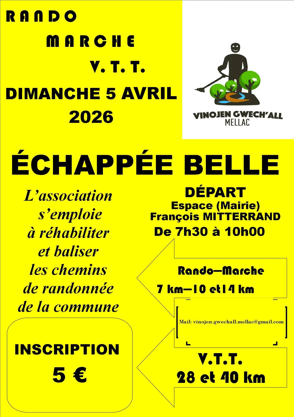 Echappée Belle de l'association Vinojen