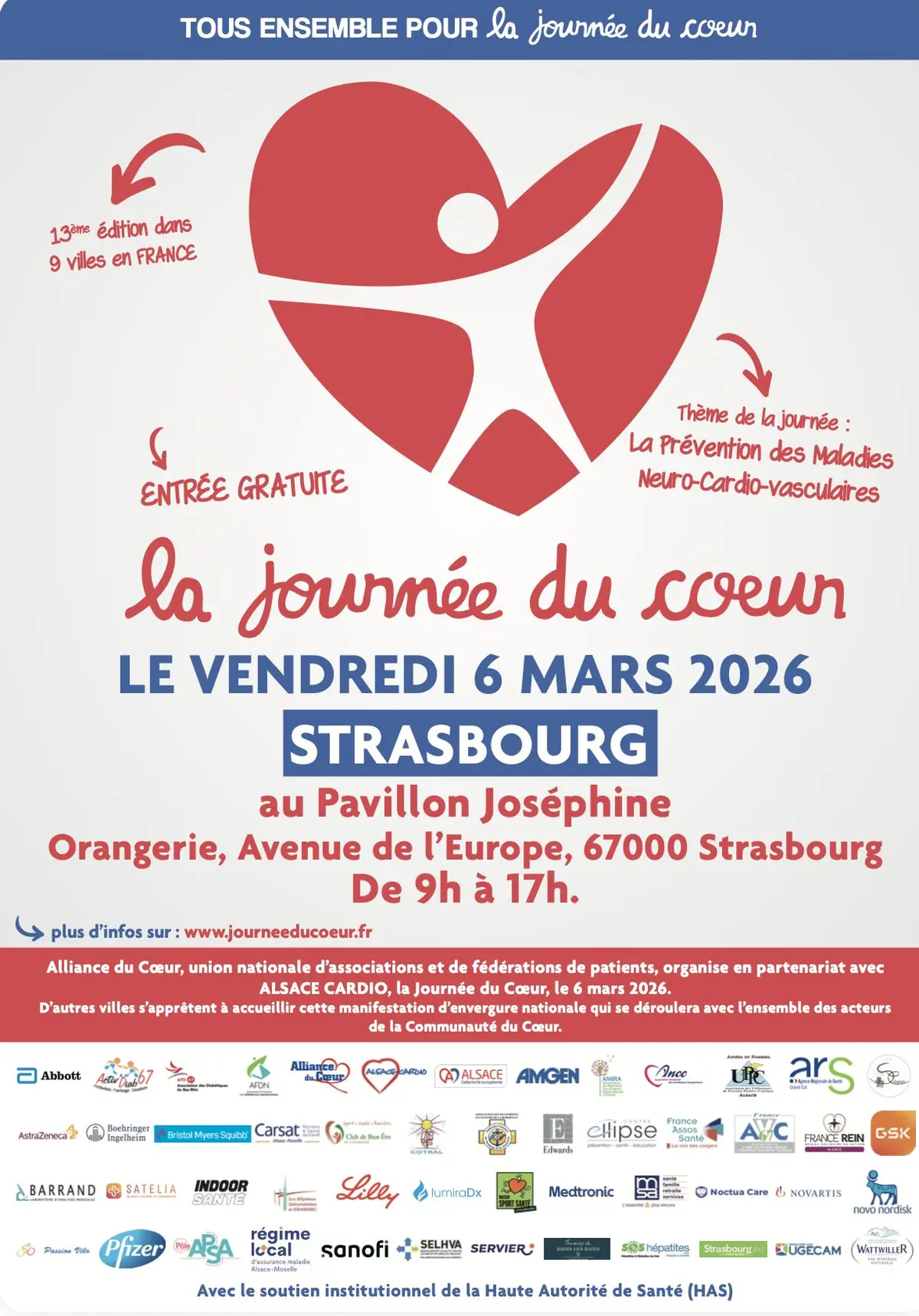 13ieme édition de la Jourée du Coeur à Strasbourg le 6 mars 2026
