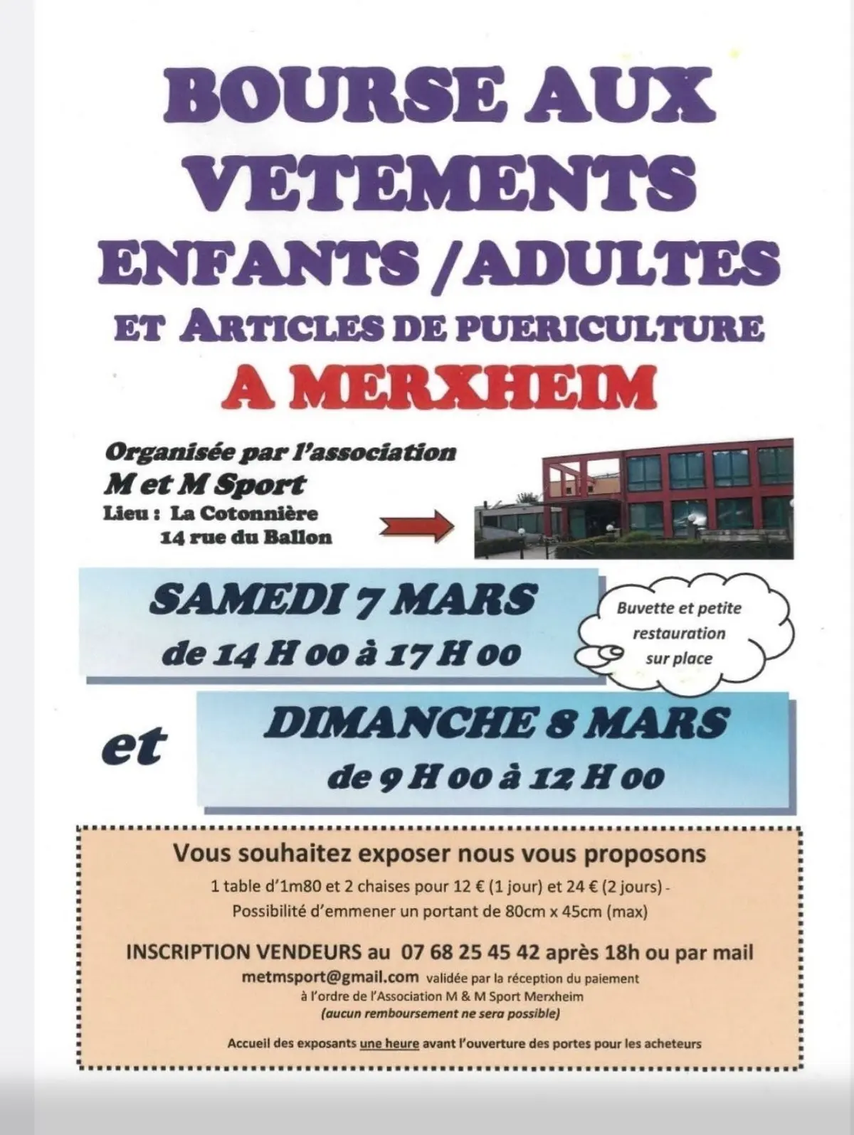 Bourse aux vêtements Merxheim 