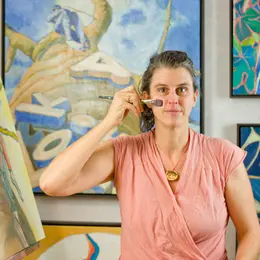 Atelier et cours peinture Hochstatt: Géraldine, l'image écrite