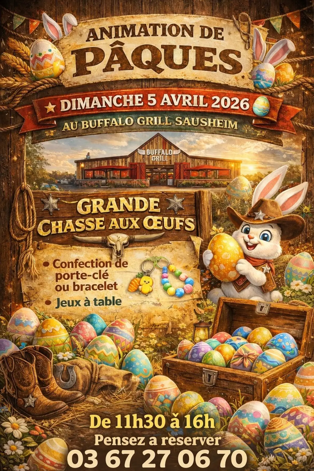 Grande Animation de Pâques au Buffalo Grill Sausheim !