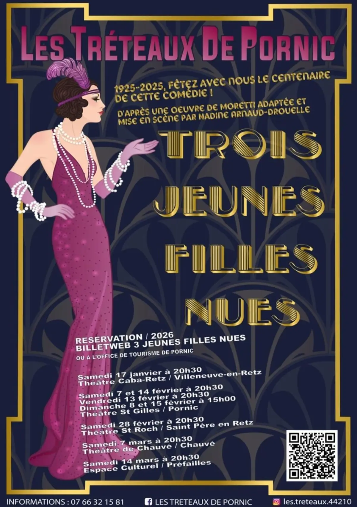 Trois jeunes filles nues de Moretti mise en scène par Nadine Arnaud-Drouelle