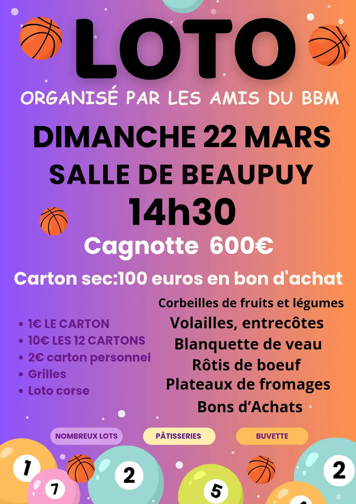 Loto des amis du bbm 