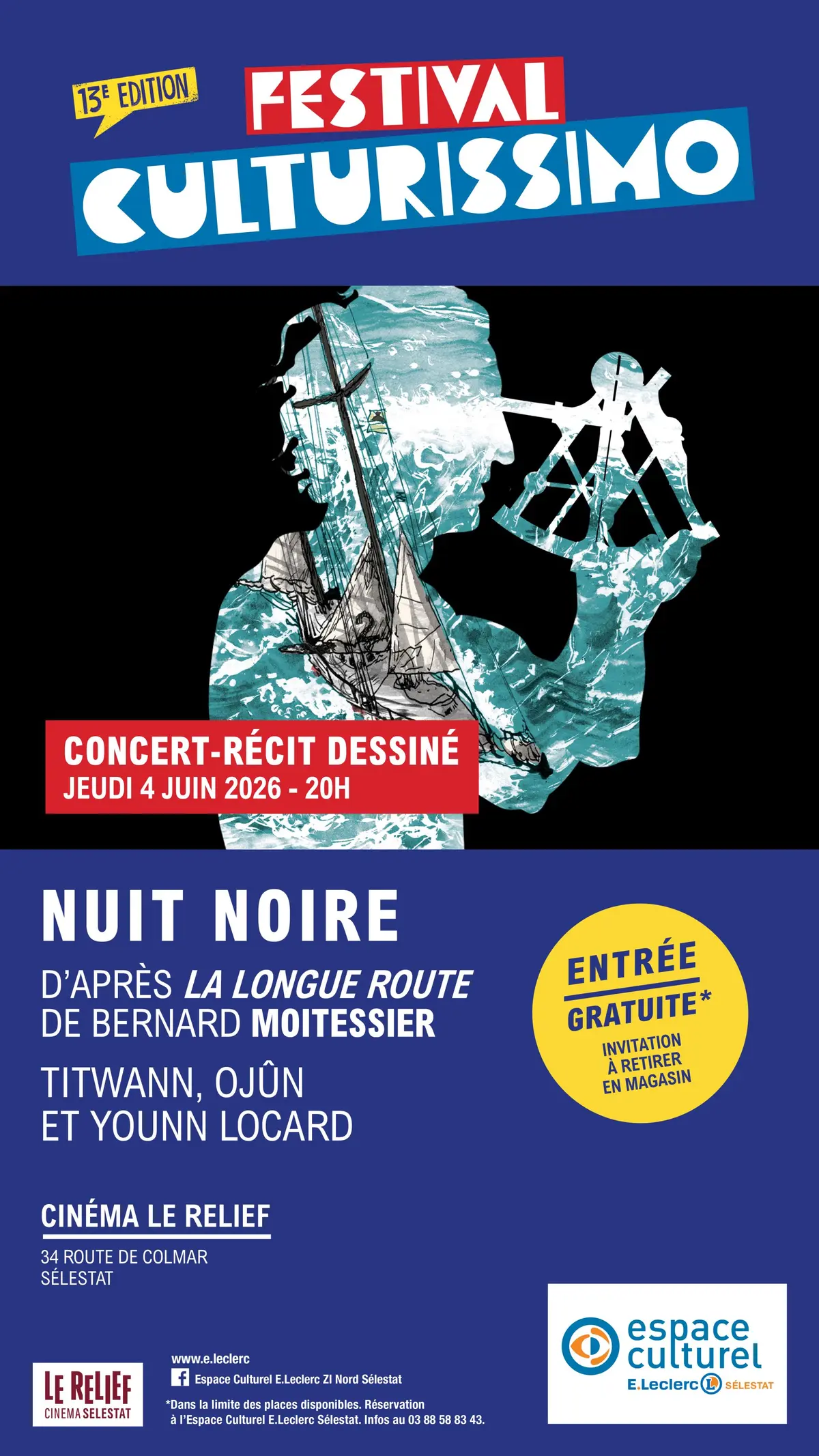 Festival Culturissimo - Concert-Récit Dessiné de Nuit Noire