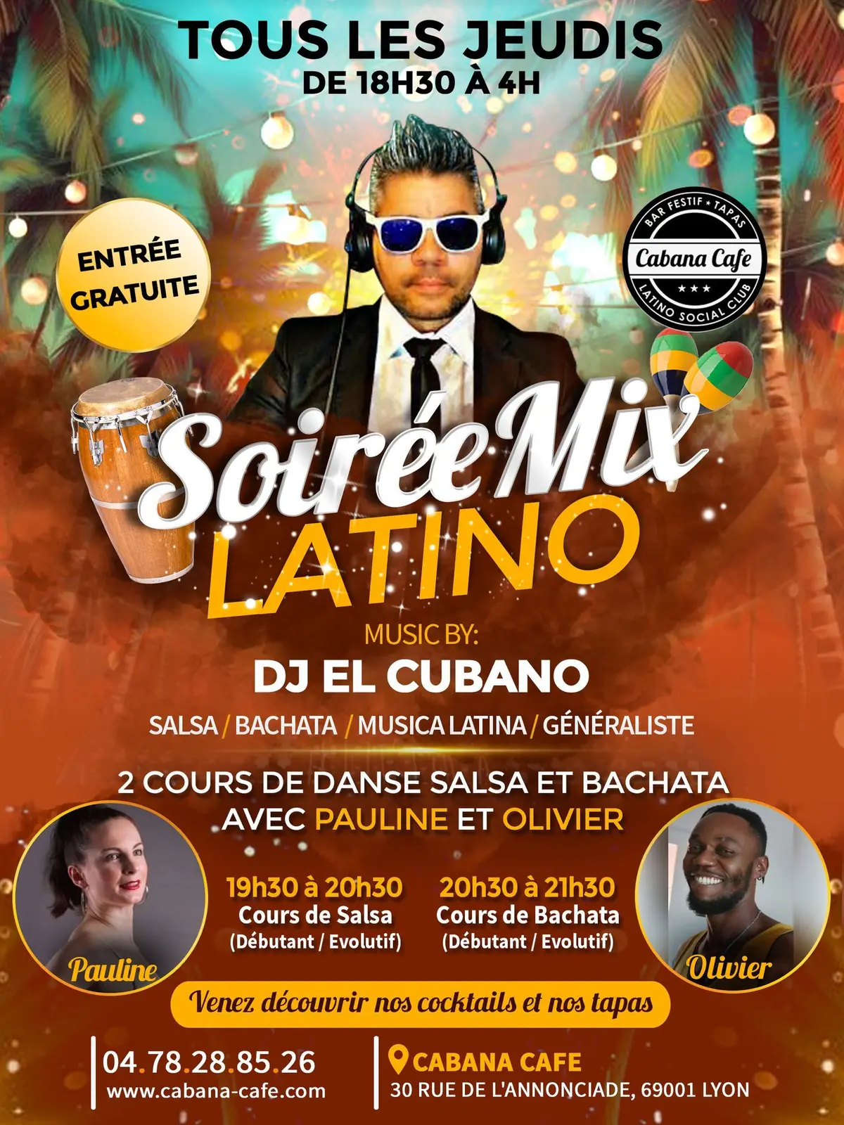 Resto/ club  - Soirée latine mix 