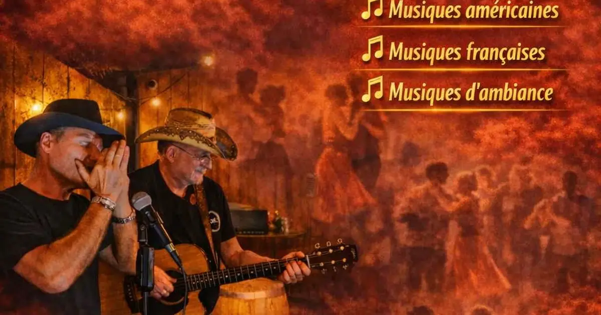 Le Duo LES MEMPHIS 2 Guitare Voix Harmonica en LIVE