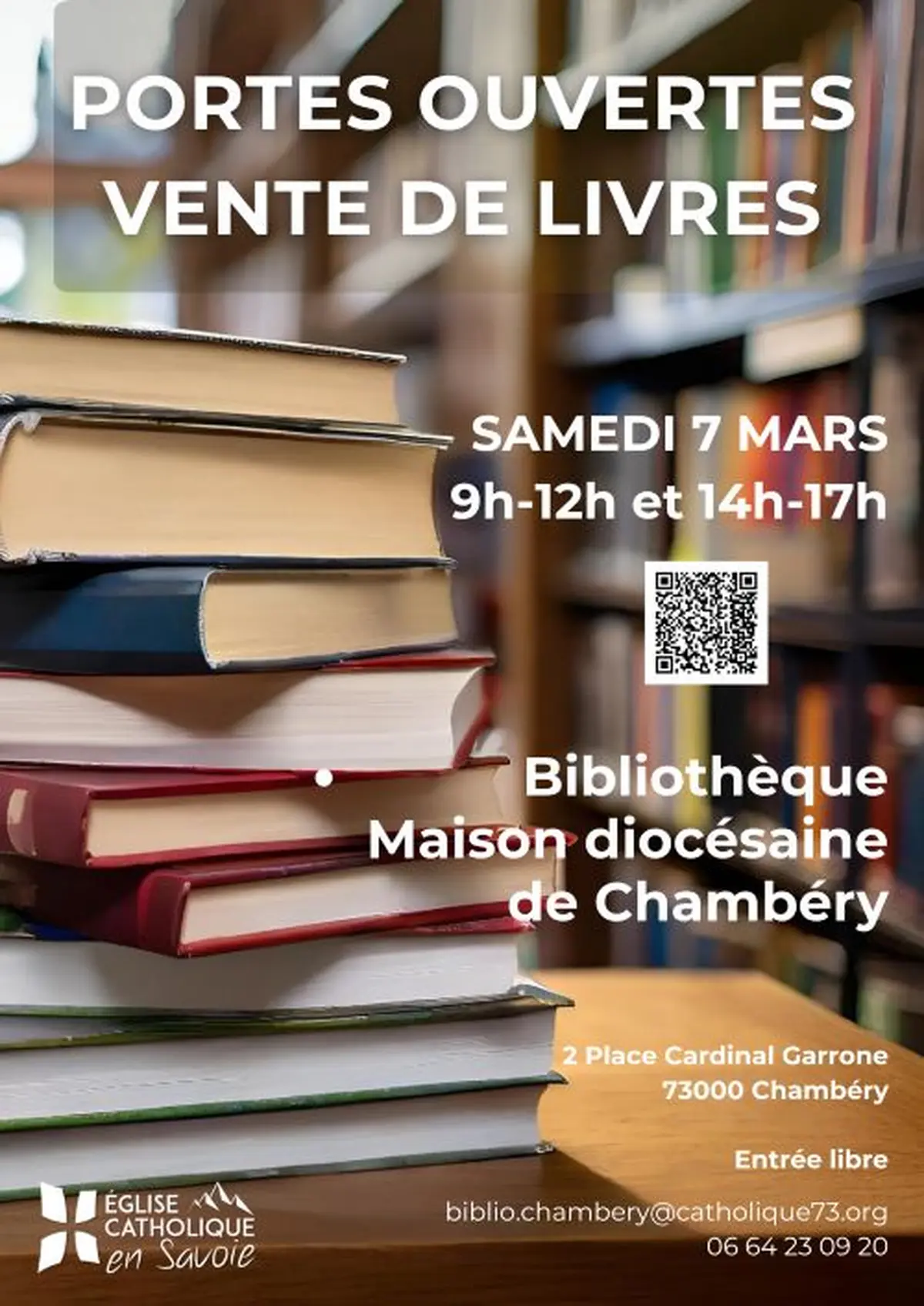 portes ouvertes / vente de livres  de la bibliothèque du diocèse