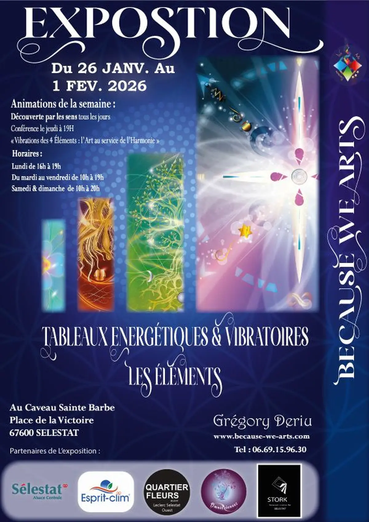 Exposition de tableaux vibratoire - Les éléments du 26 janvier au 1 février 2026